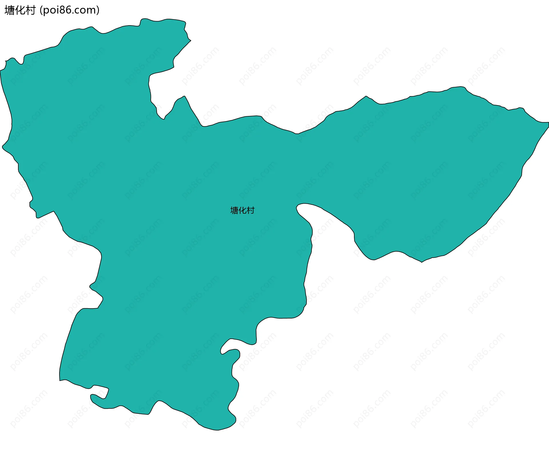 塘化村边界地图