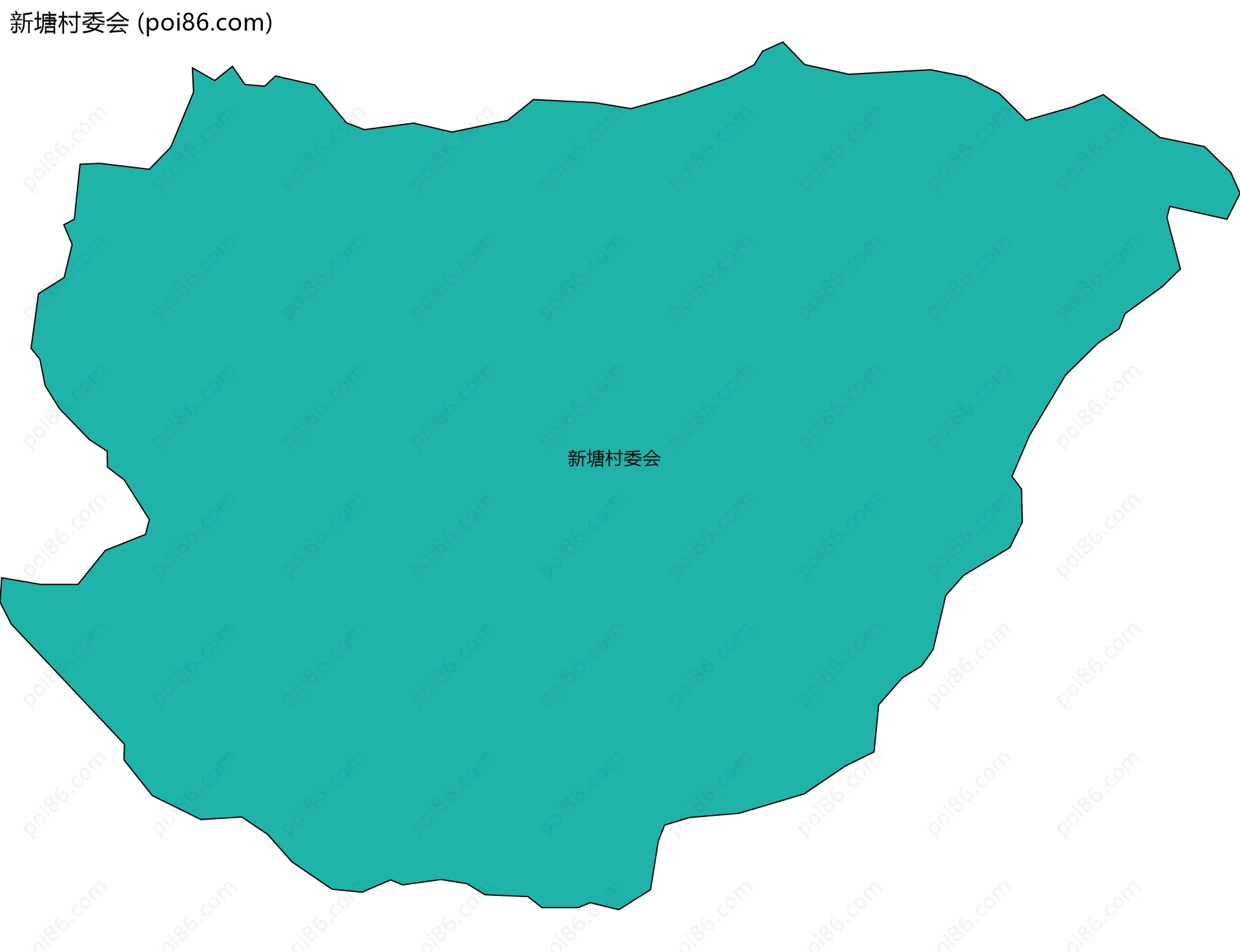 新塘村委会边界地图