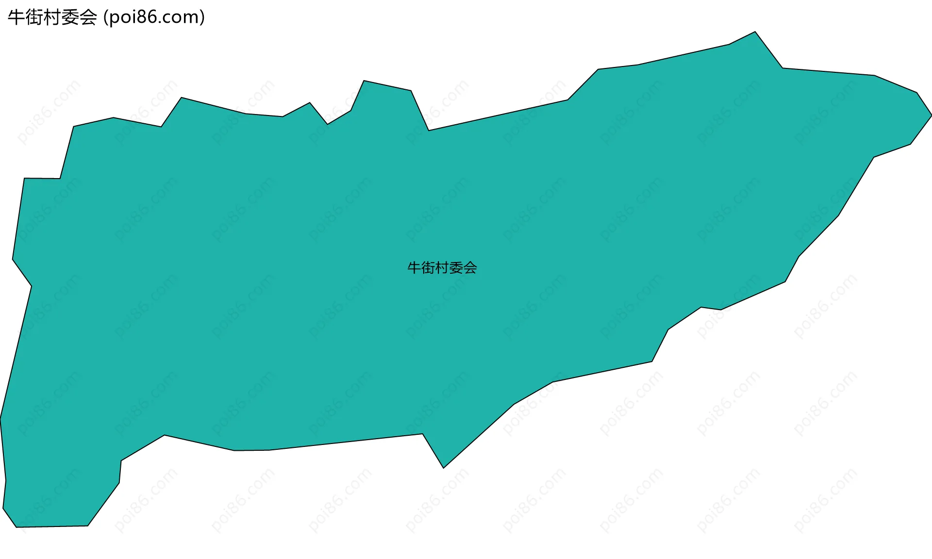 牛街村委会边界地图