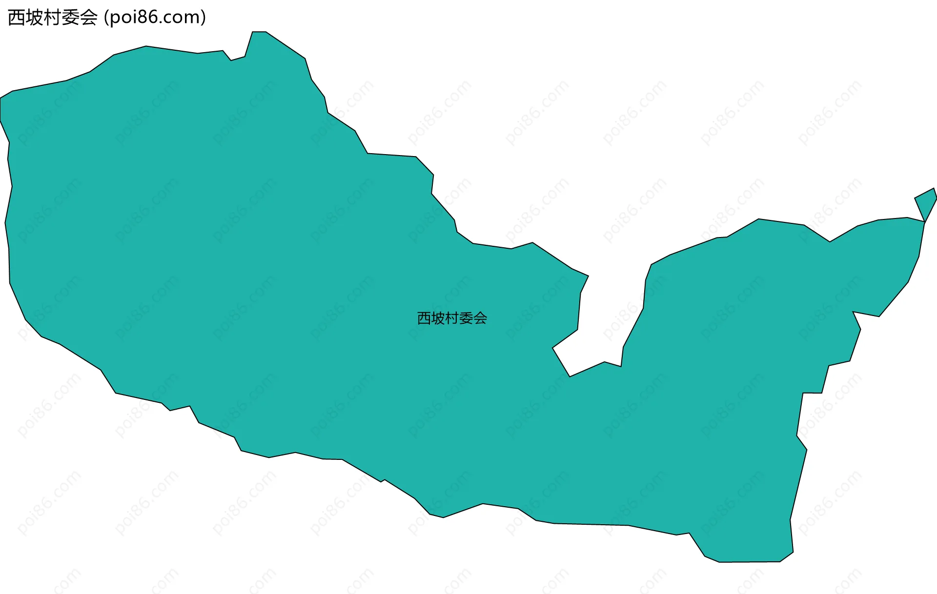 西坡村委会边界地图
