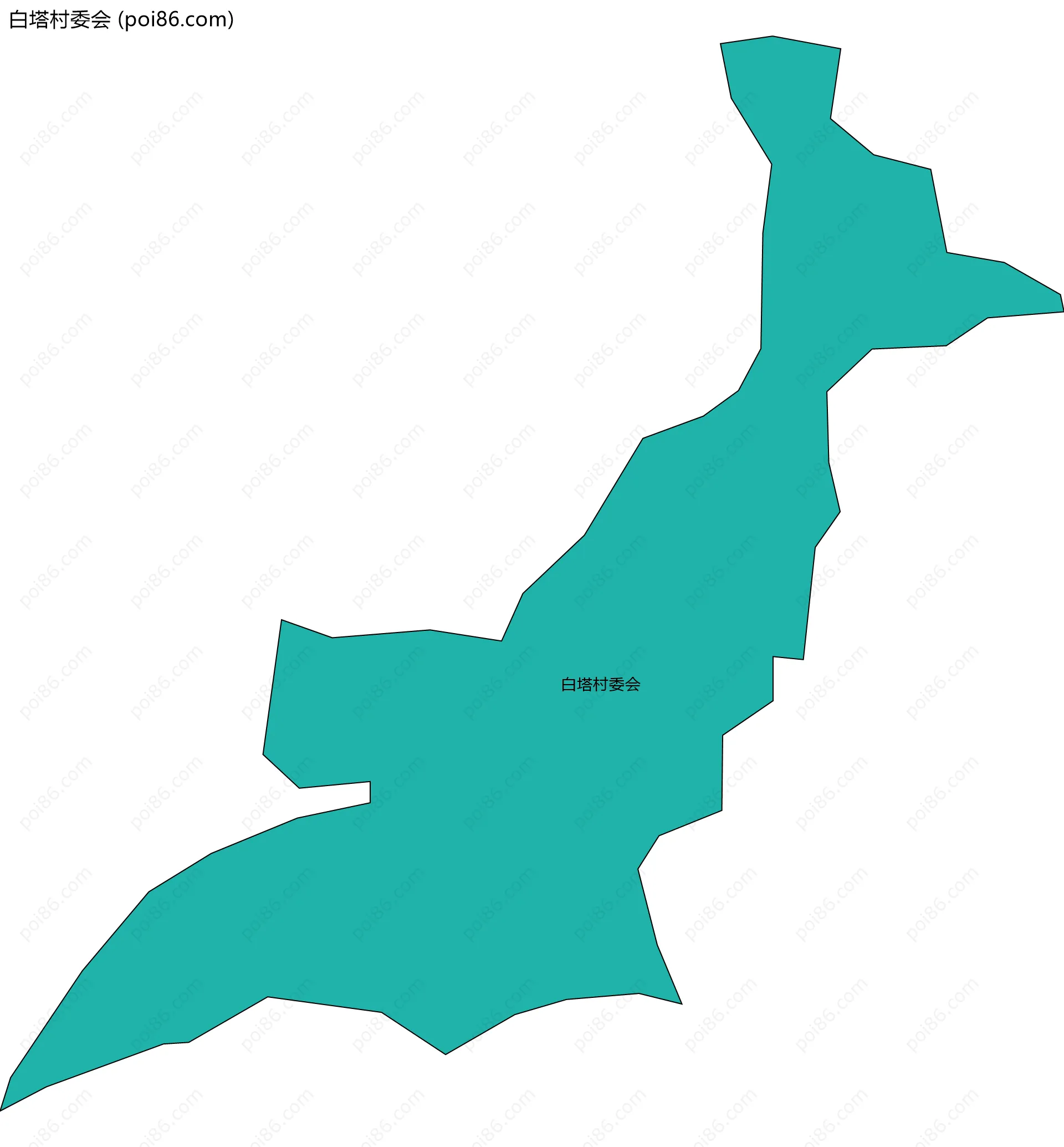 白塔村委会边界地图