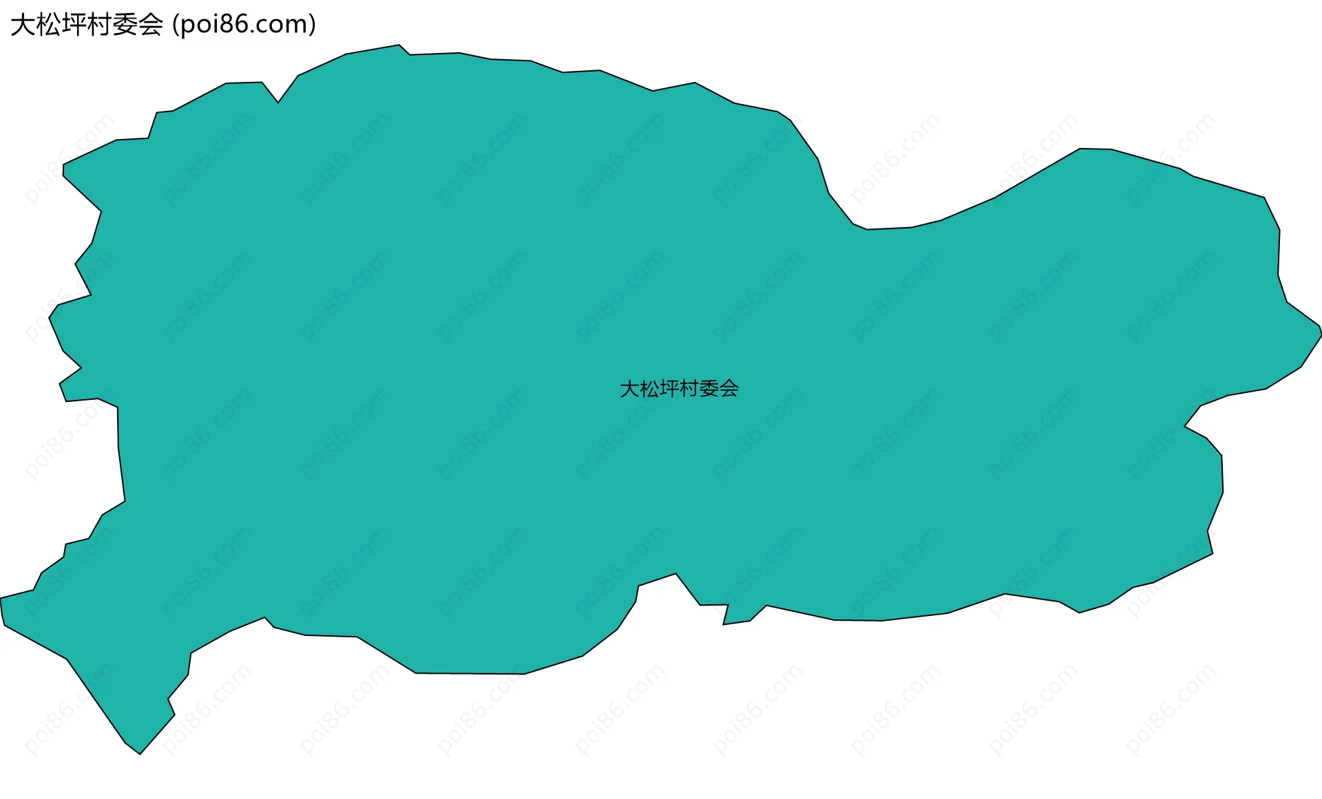 大松坪村委会边界地图