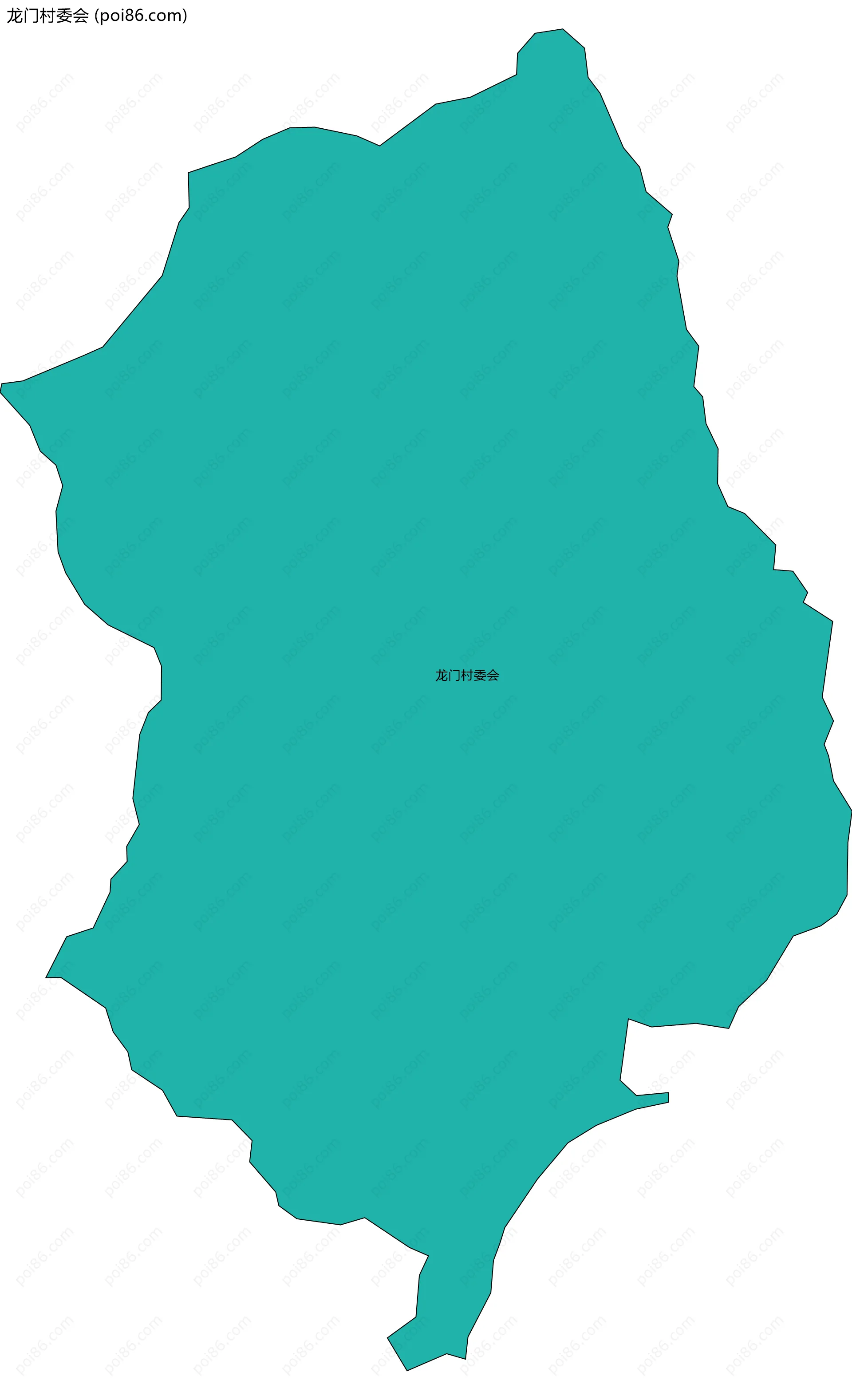 龙门村委会边界地图