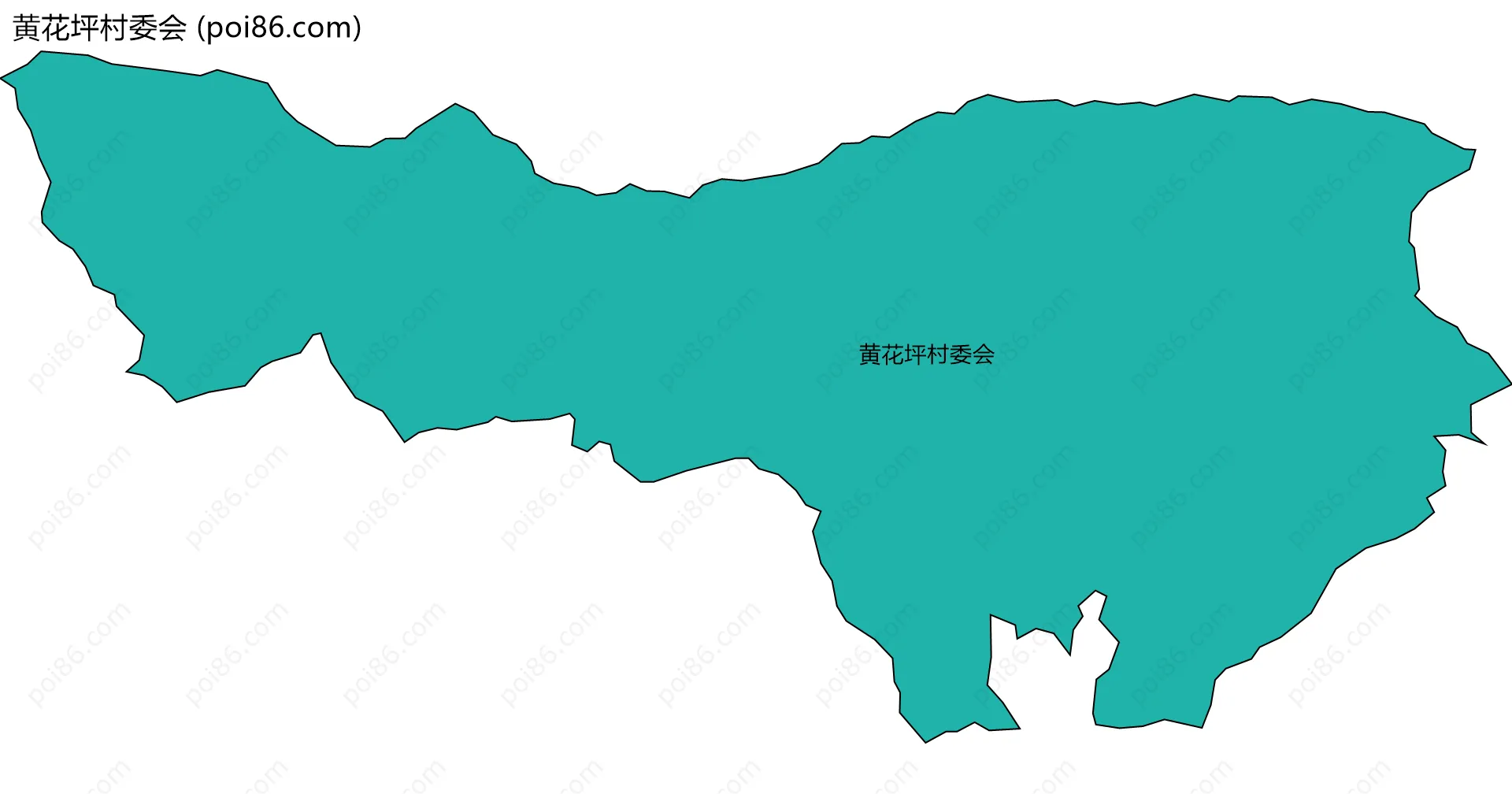 黄花坪村委会边界地图