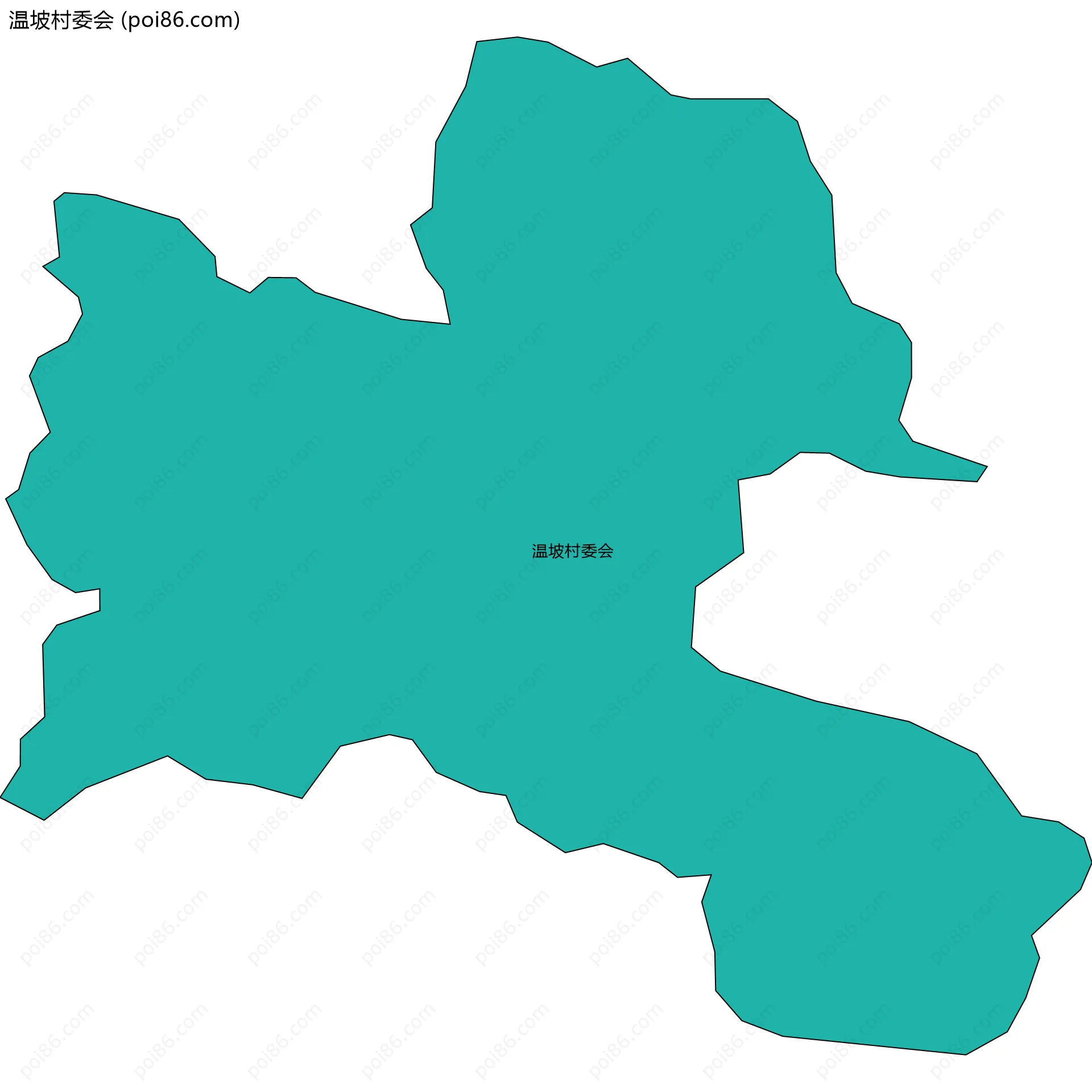 温坡村委会边界地图