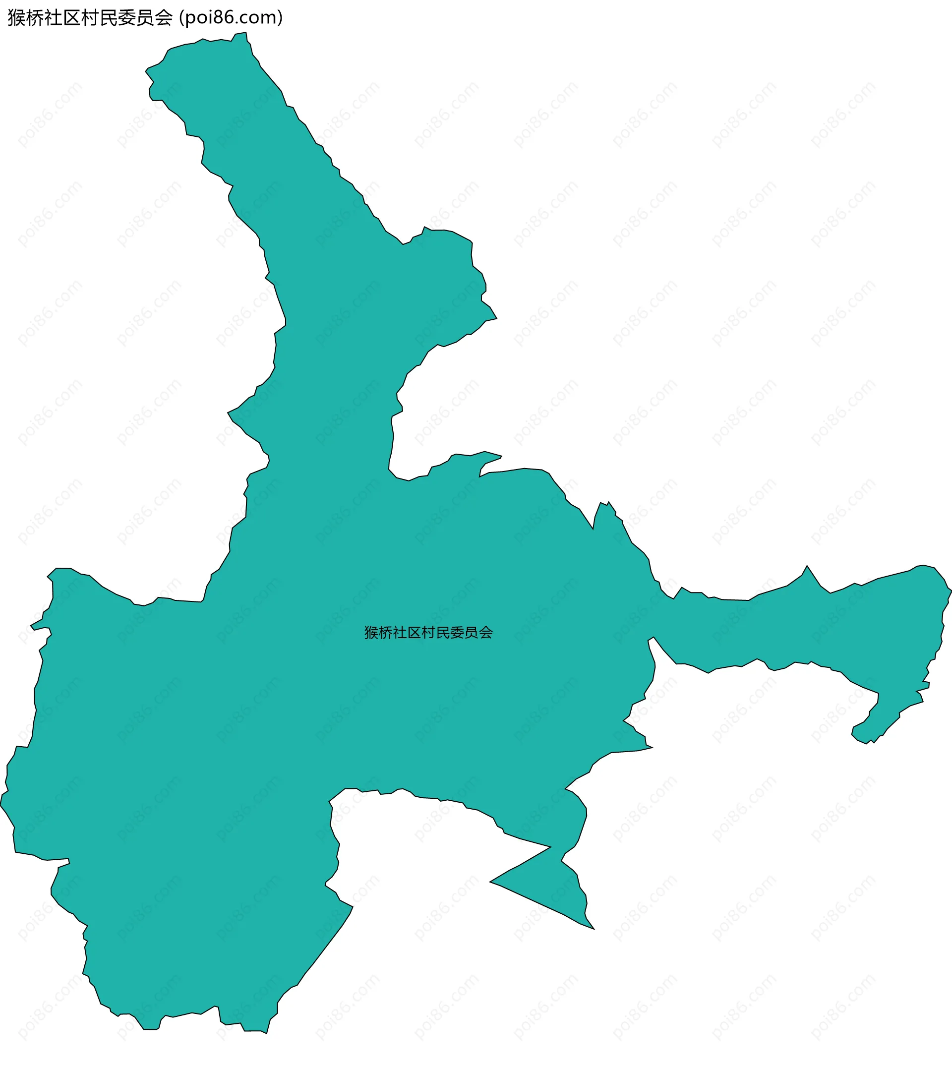 猴桥社区村民委员会边界地图