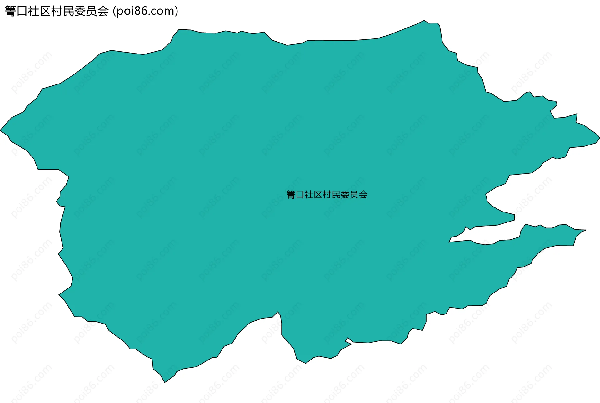 箐口社区村民委员会边界地图