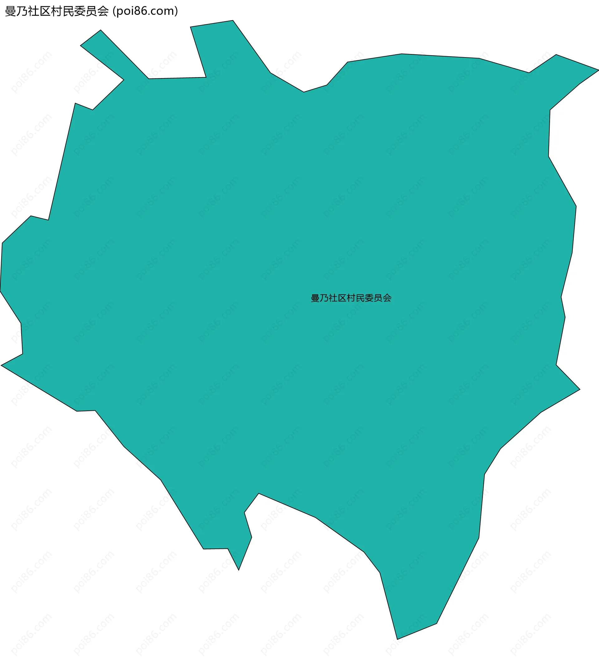 曼乃社区村民委员会边界地图