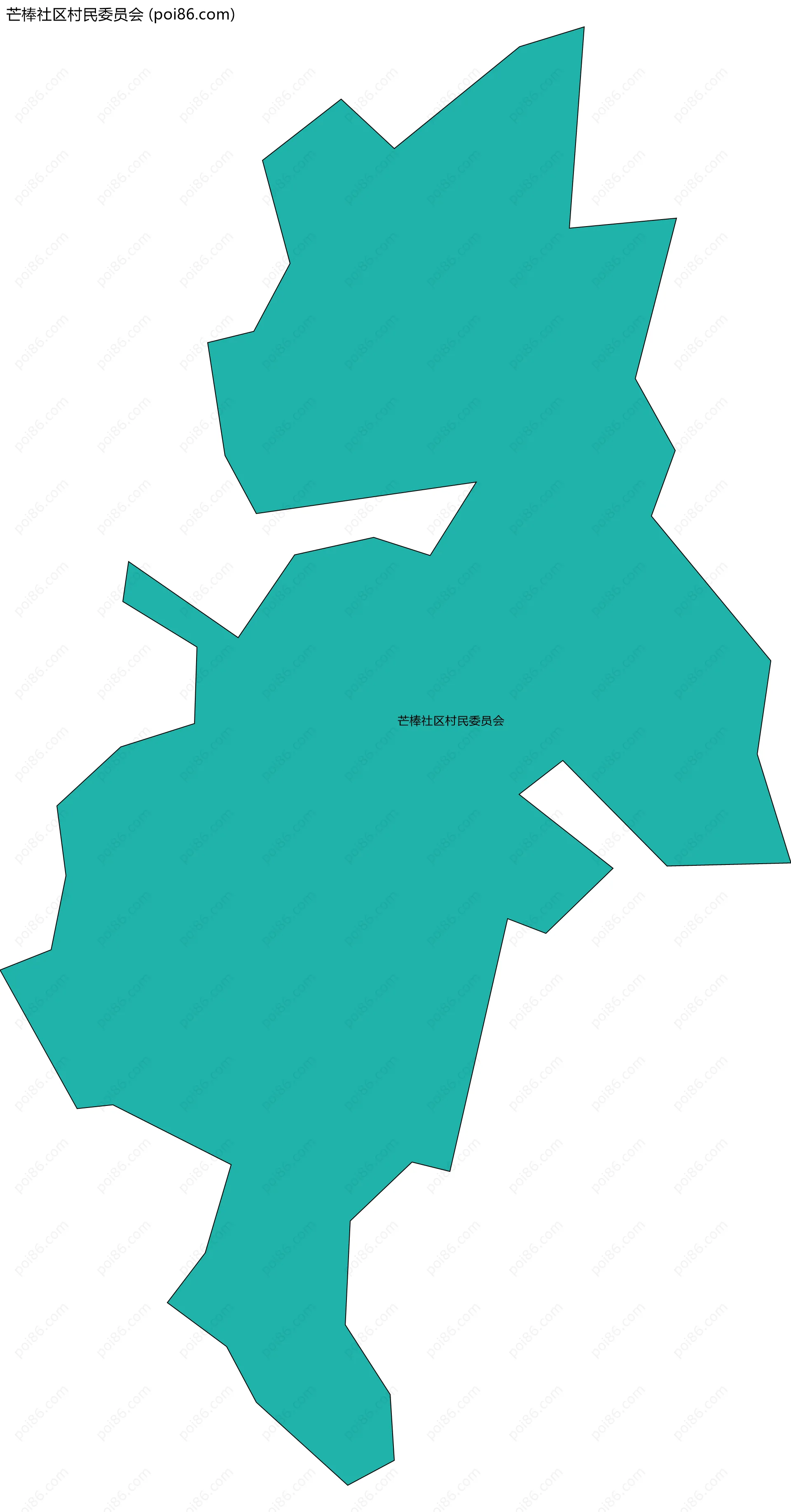 芒棒社区村民委员会边界地图