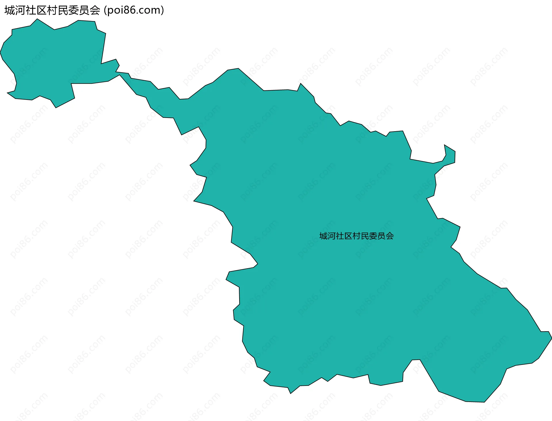 城河社区村民委员会边界地图