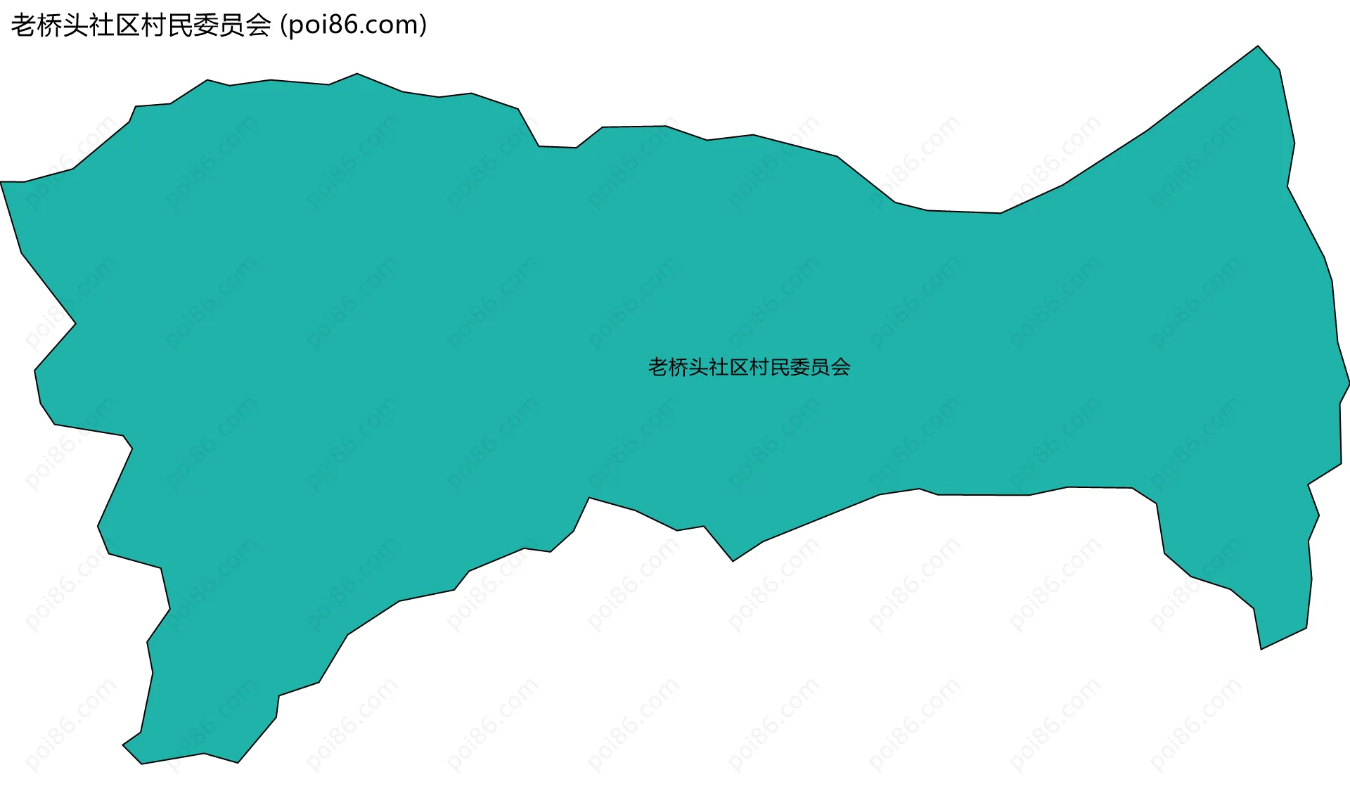 老桥头社区村民委员会边界地图