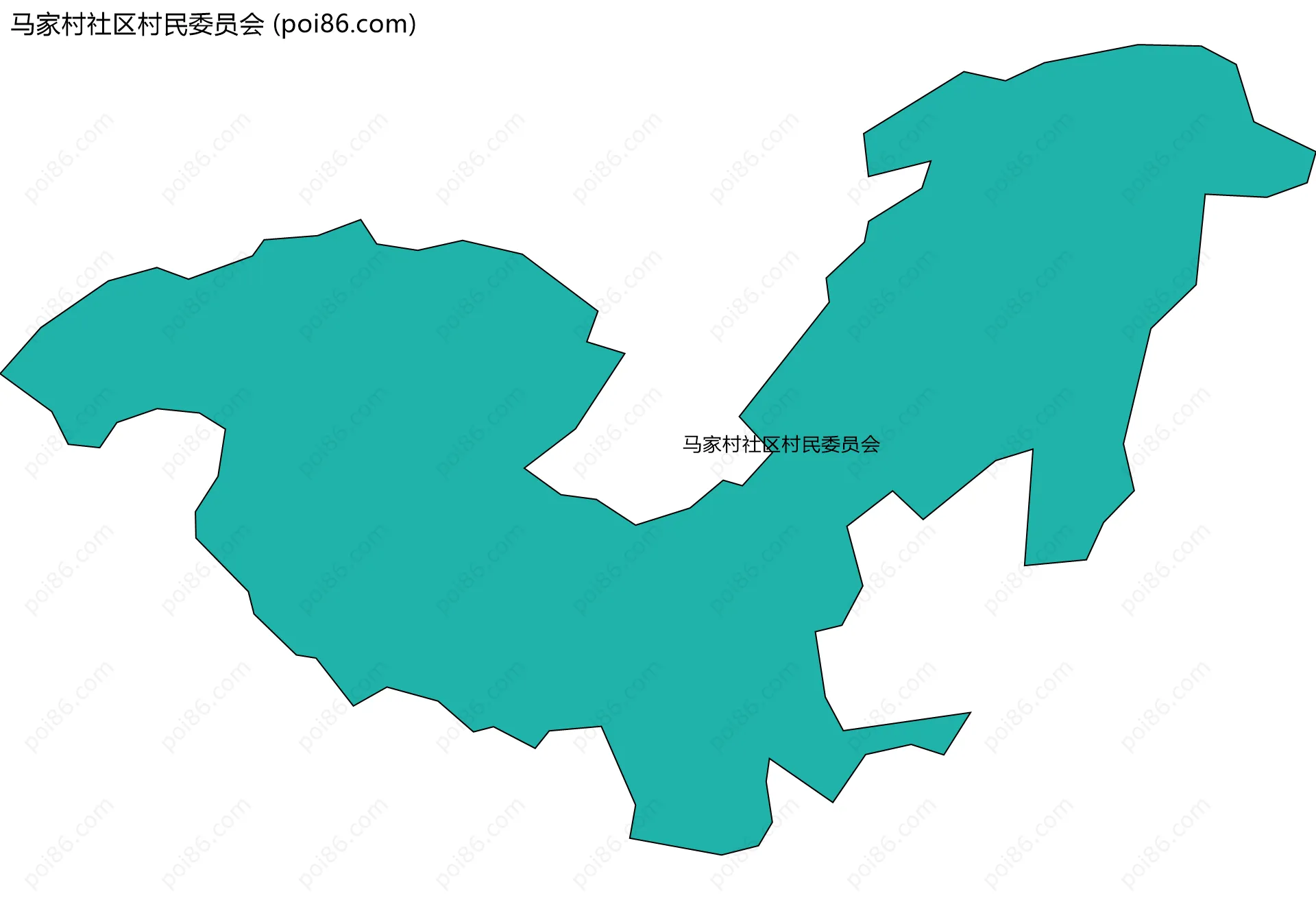 马家村社区村民委员会边界地图