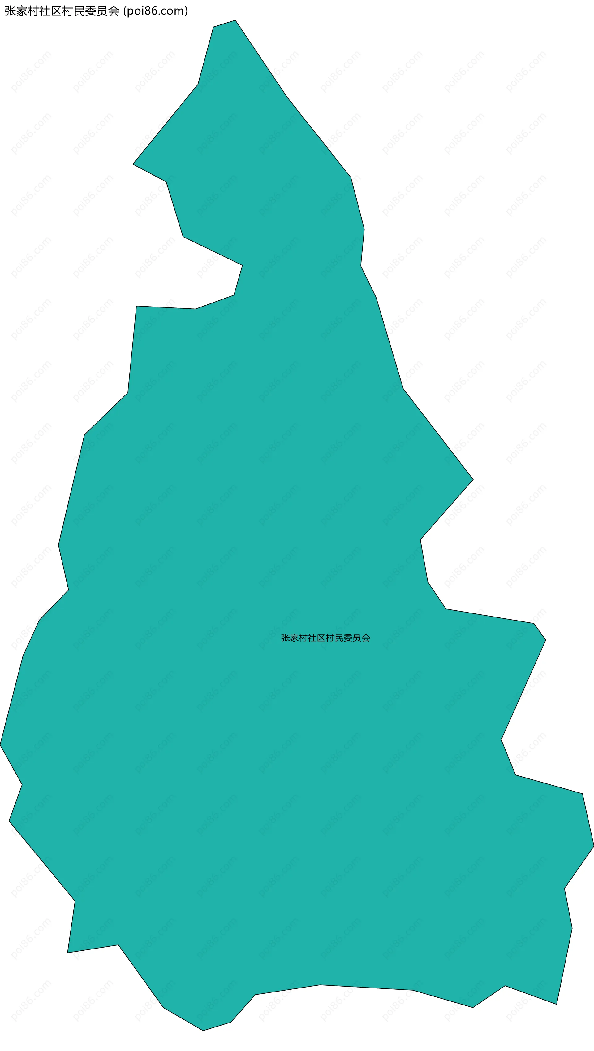 张家村社区村民委员会边界地图