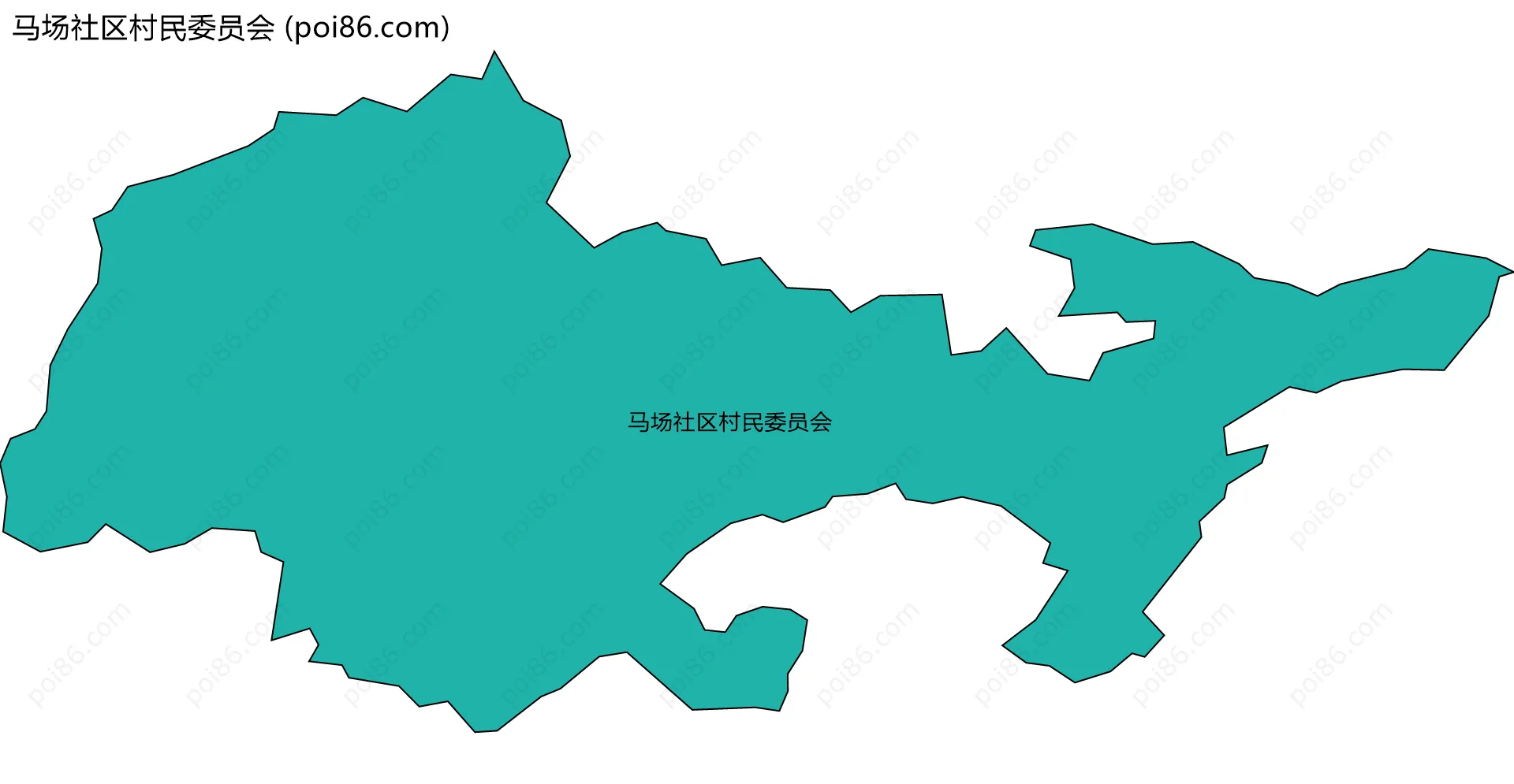 马场社区村民委员会边界地图