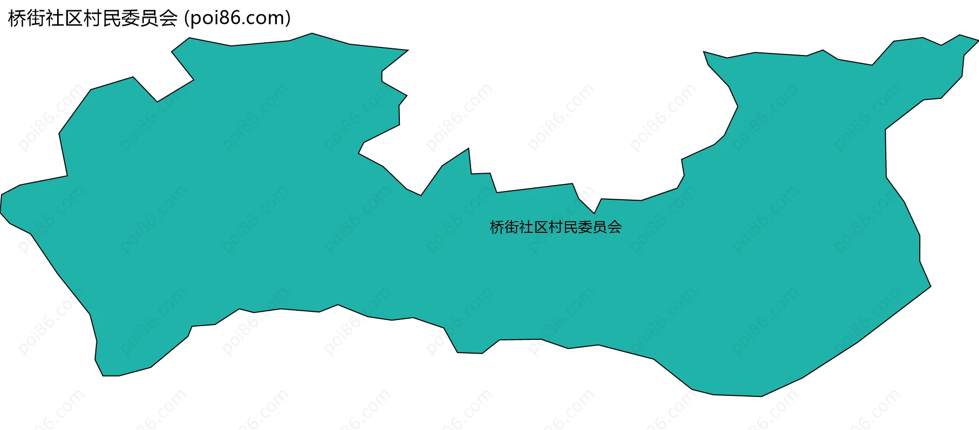 桥街社区村民委员会边界地图