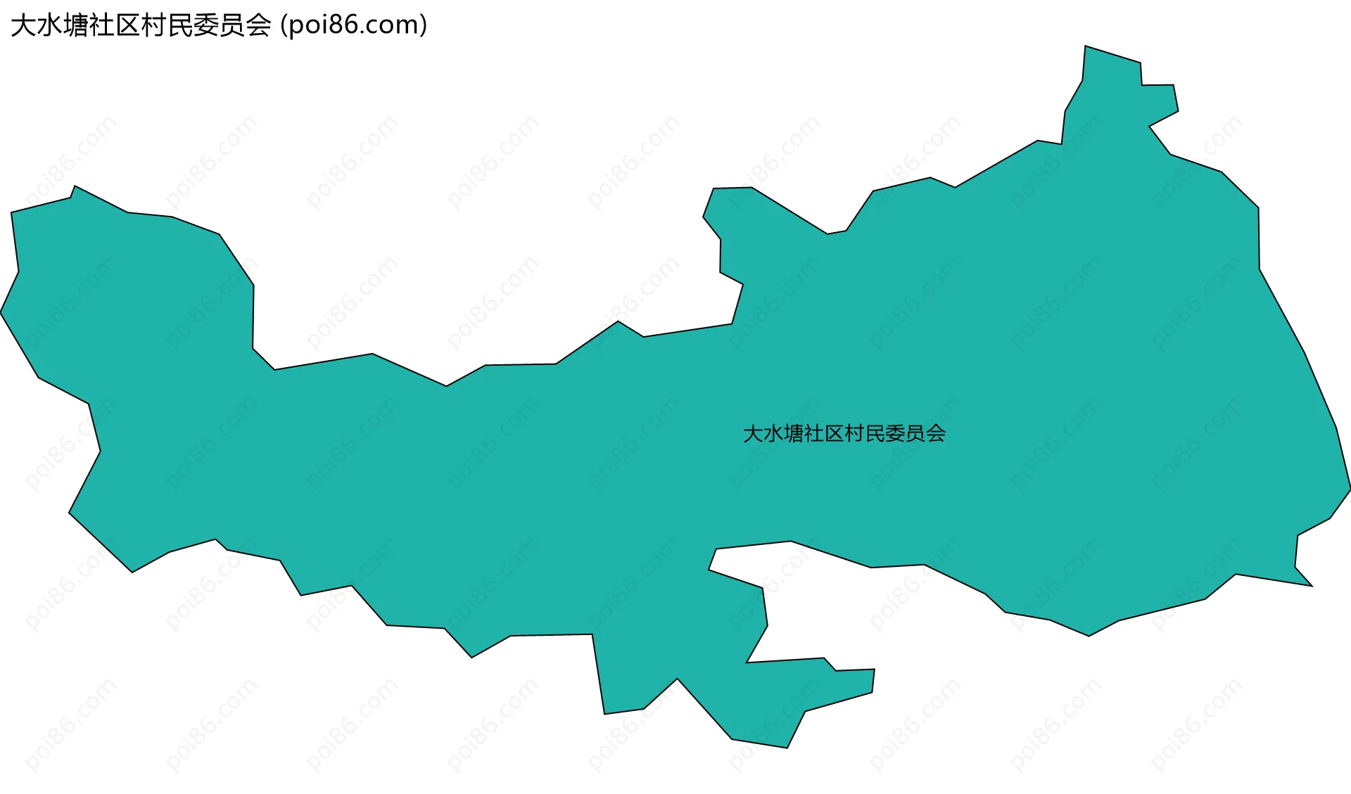 大水塘社区村民委员会边界地图