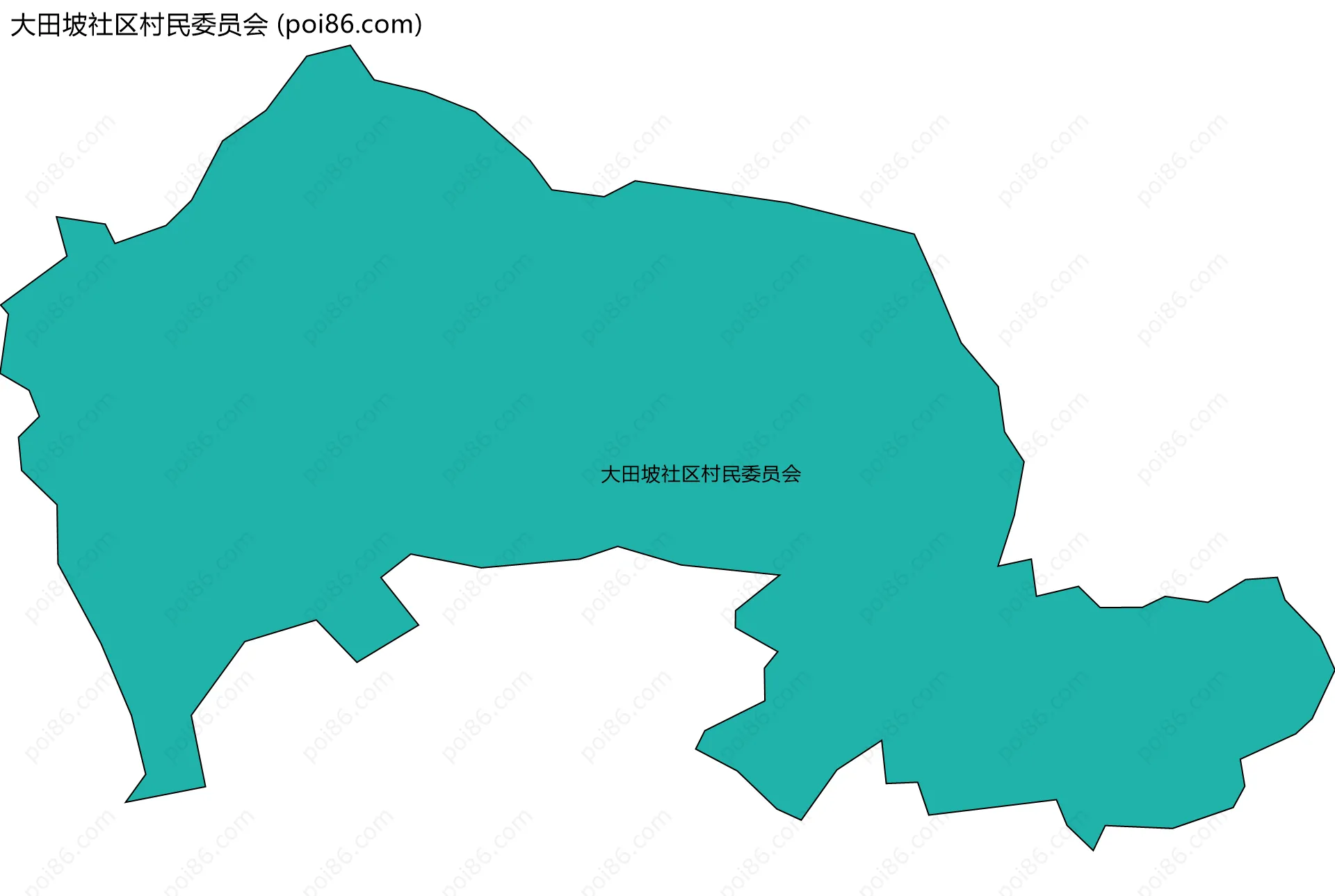 大田坡社区村民委员会边界地图