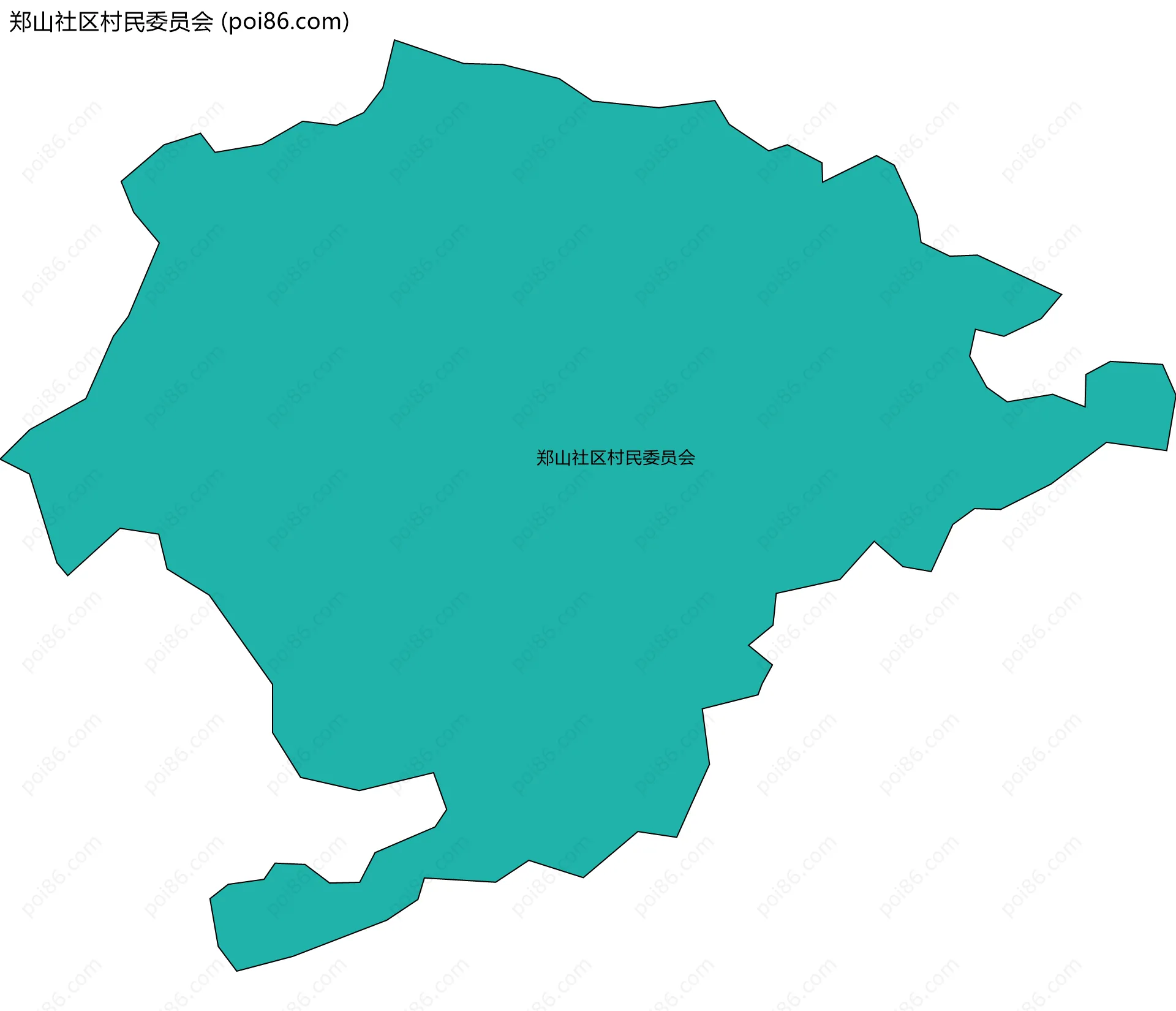 郑山社区村民委员会边界地图