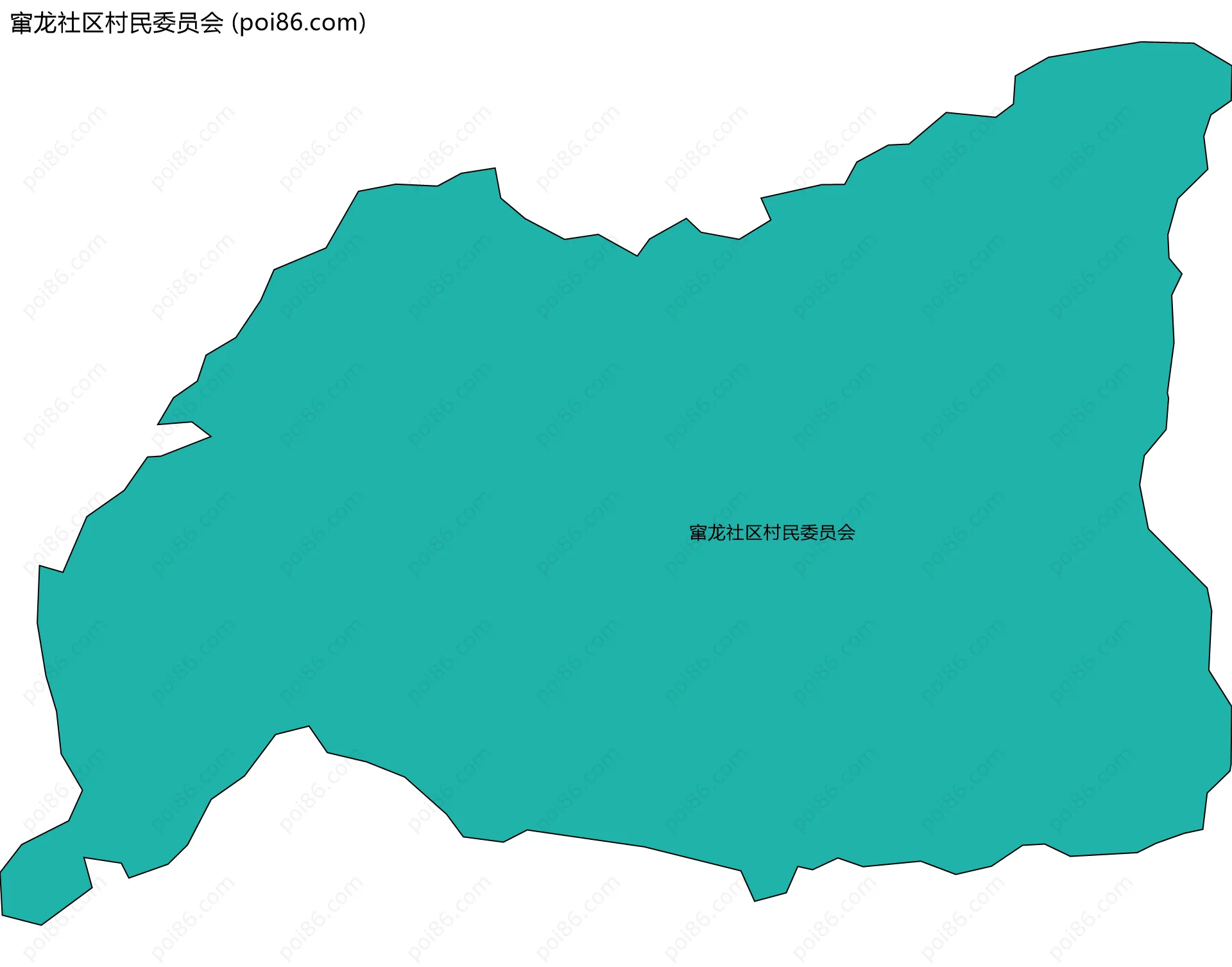 窜龙社区村民委员会边界地图