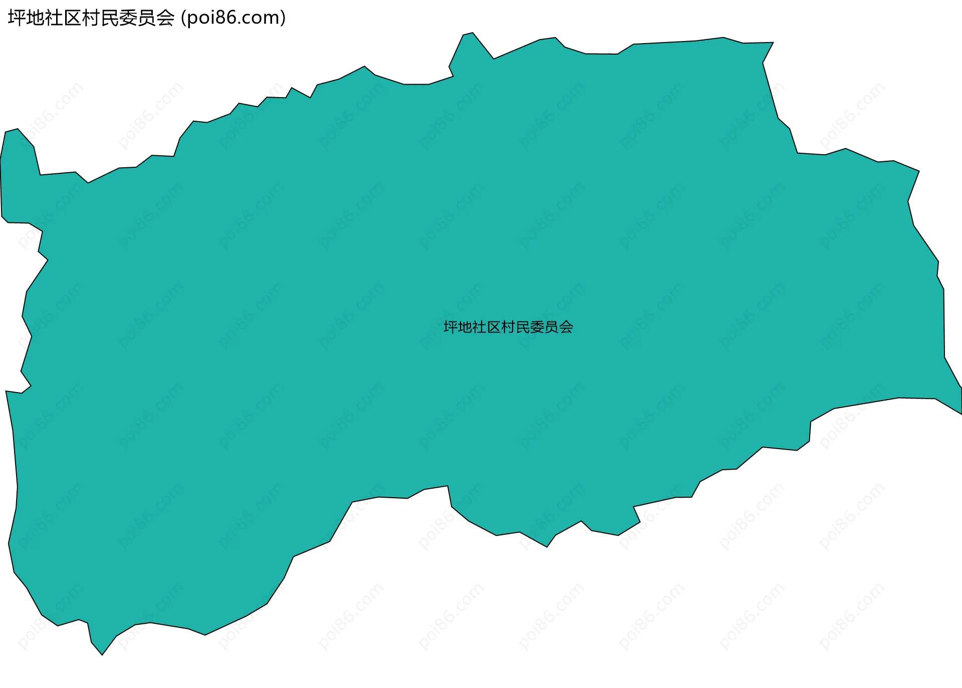 坪地社区村民委员会边界地图