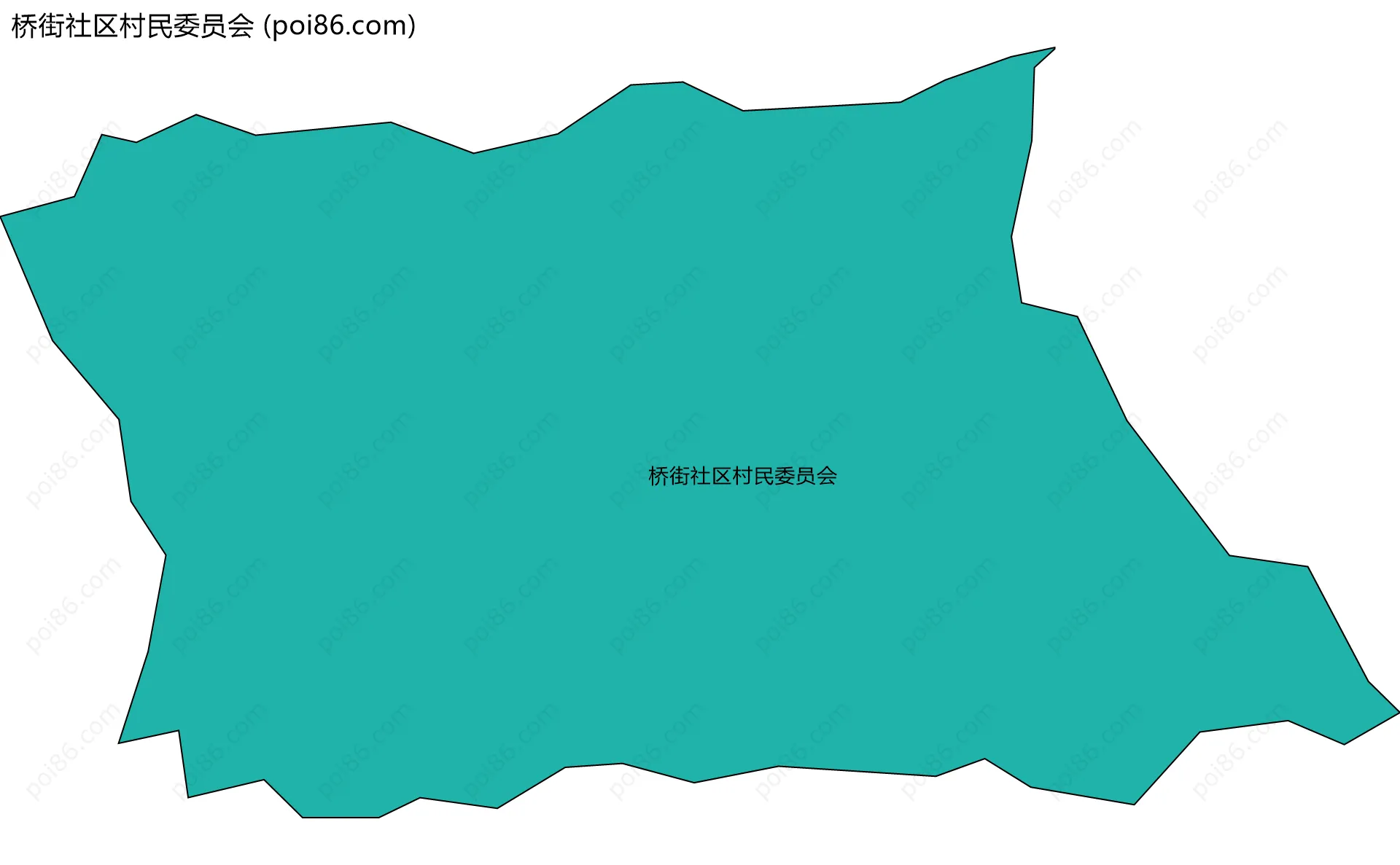 桥街社区村民委员会边界地图