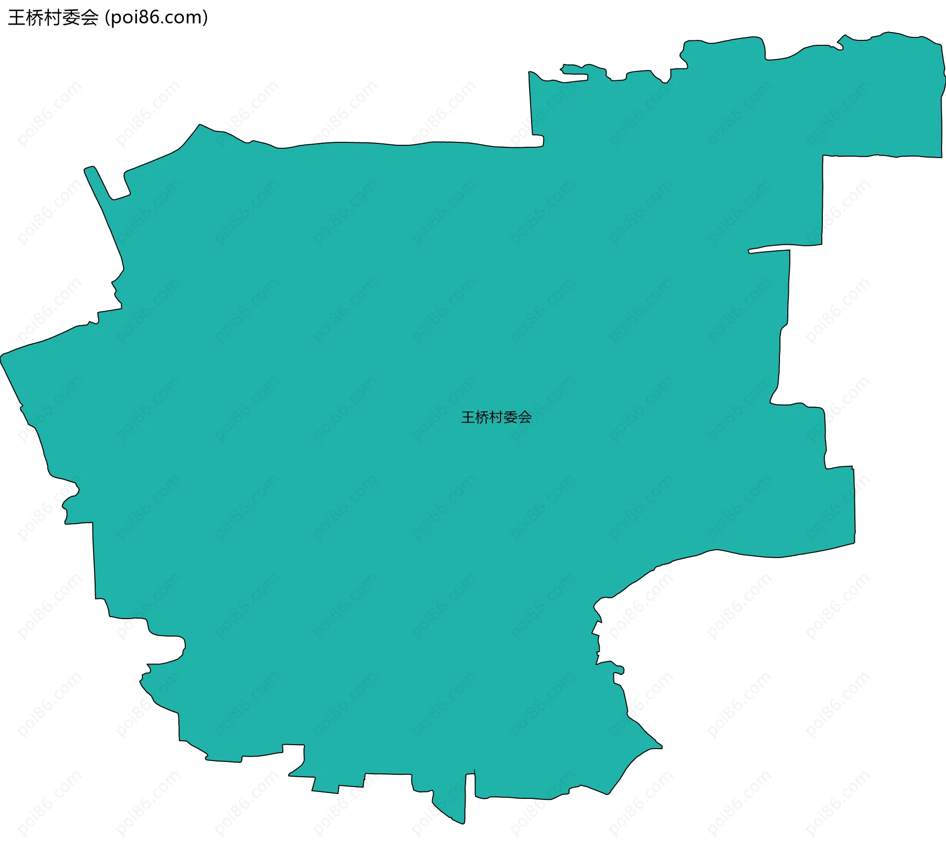 王桥村委会边界地图