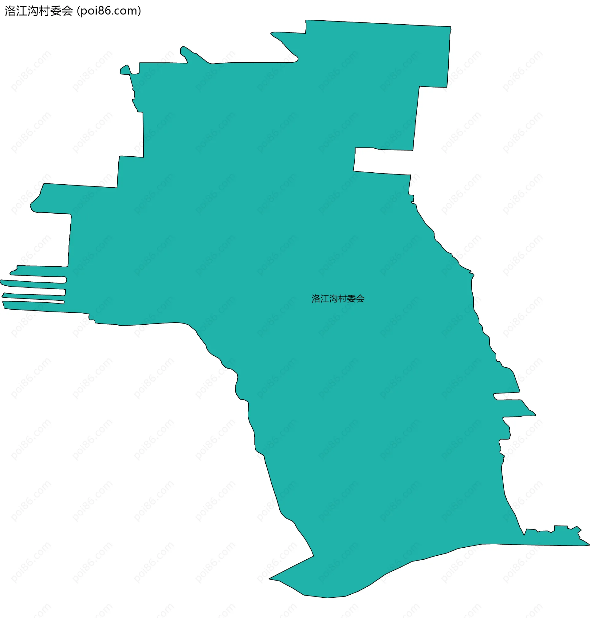洛江沟村委会边界地图