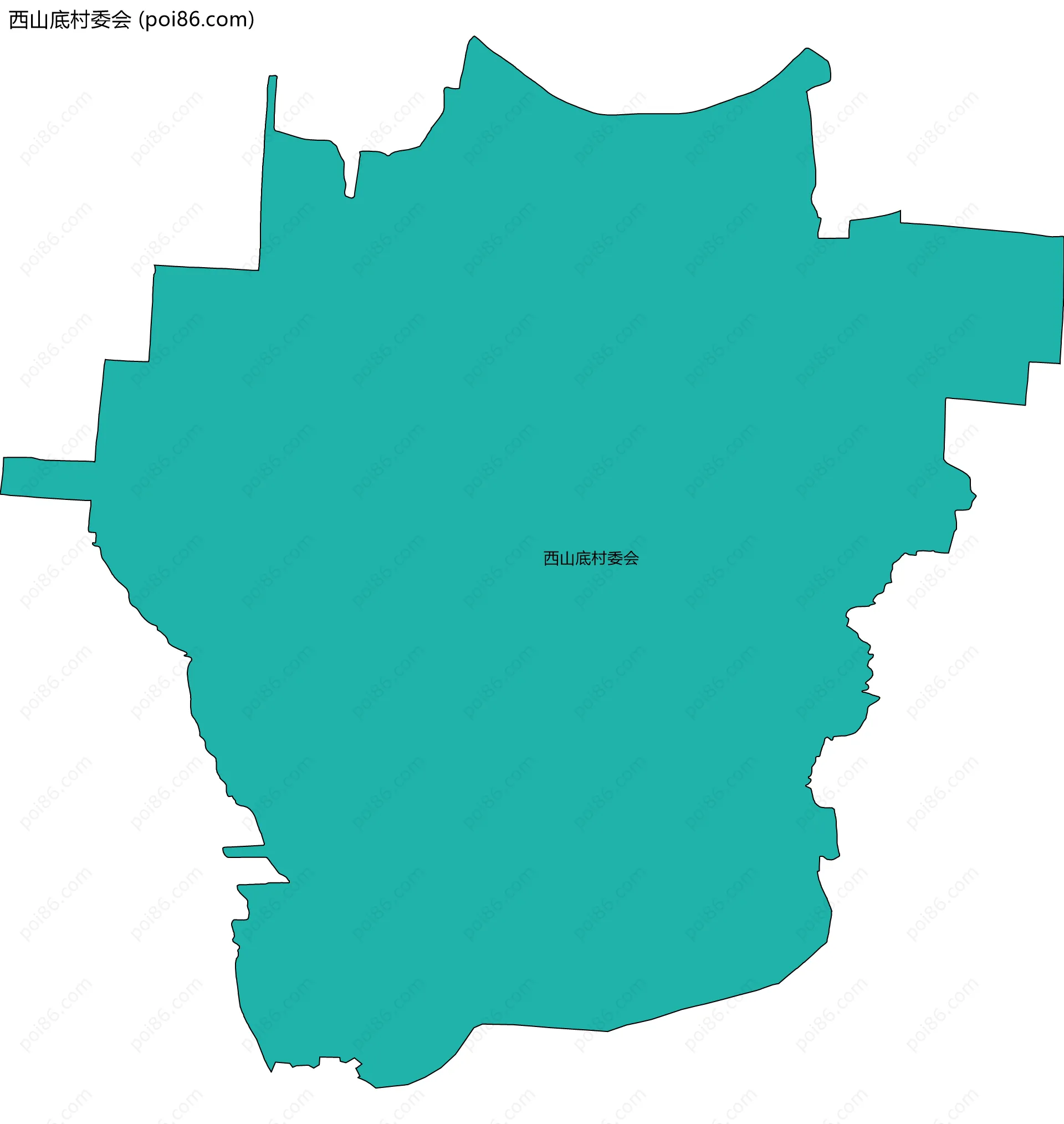 西山底村委会边界地图