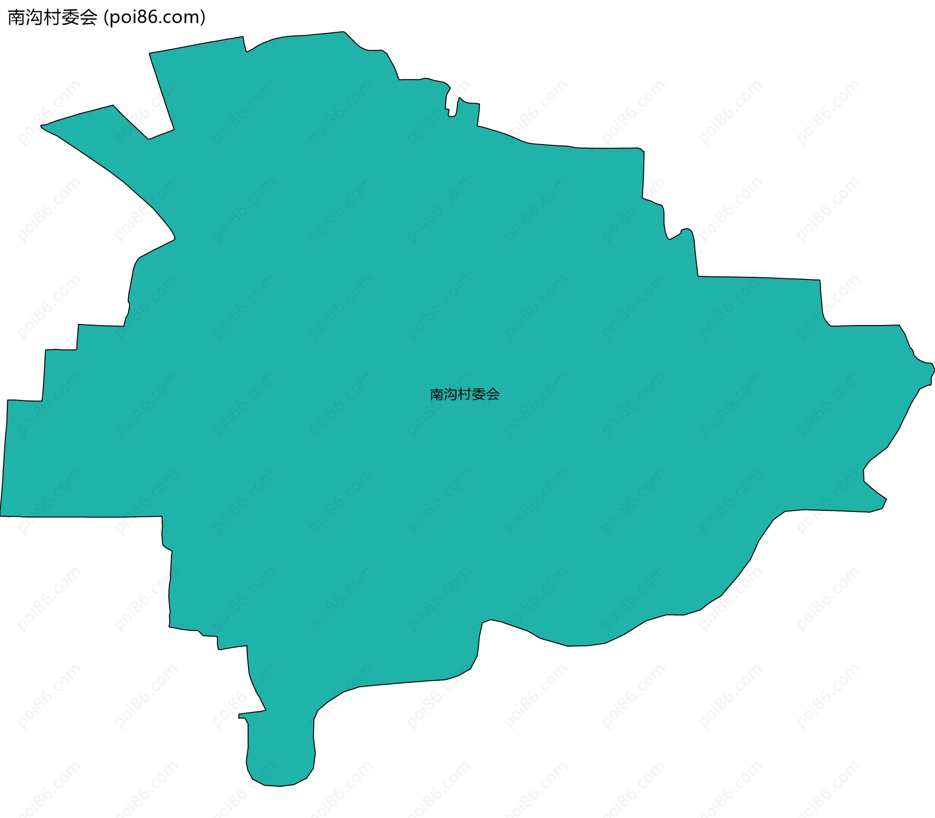 南沟村委会边界地图