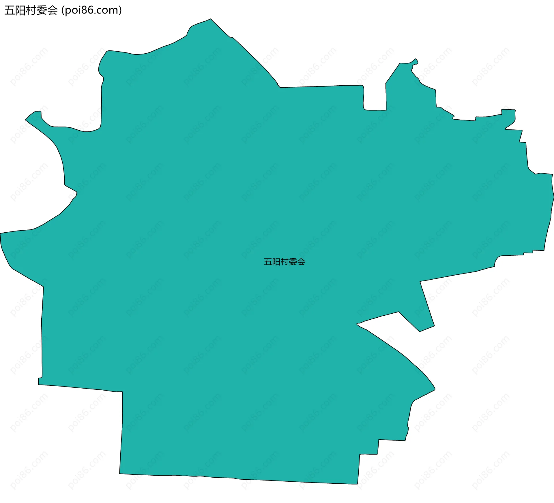五阳村委会边界地图