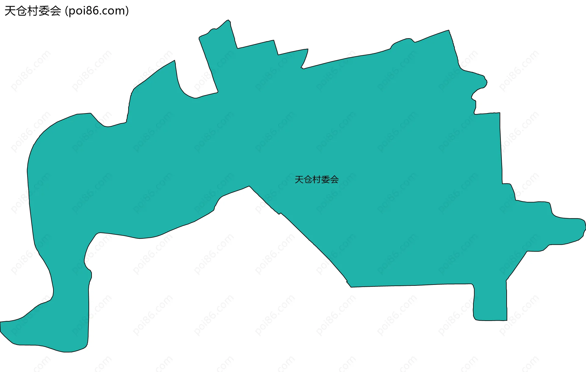 天仓村委会边界地图