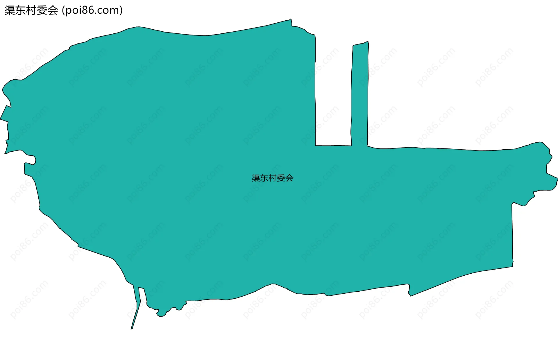 渠东村委会边界地图