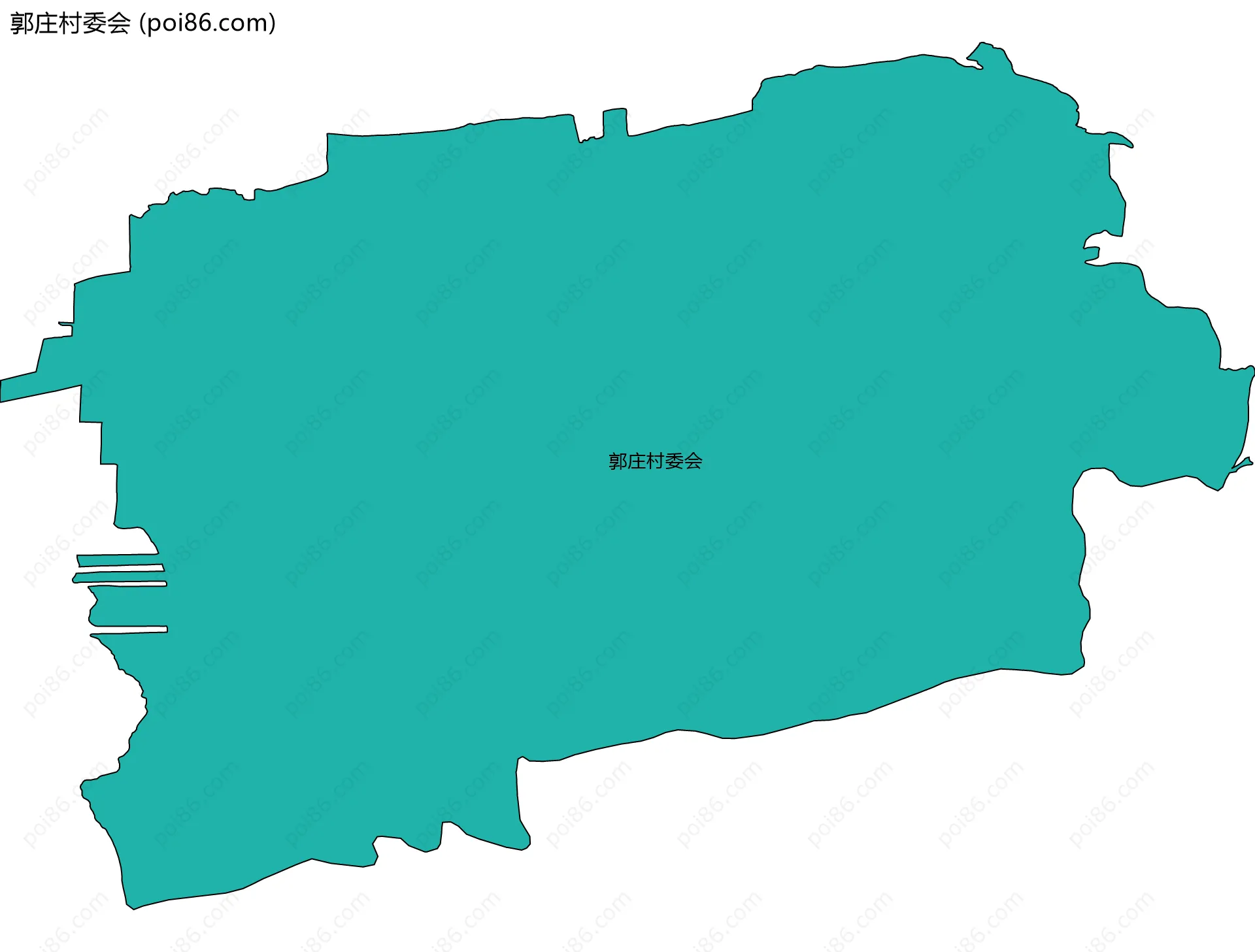 郭庄村委会边界地图
