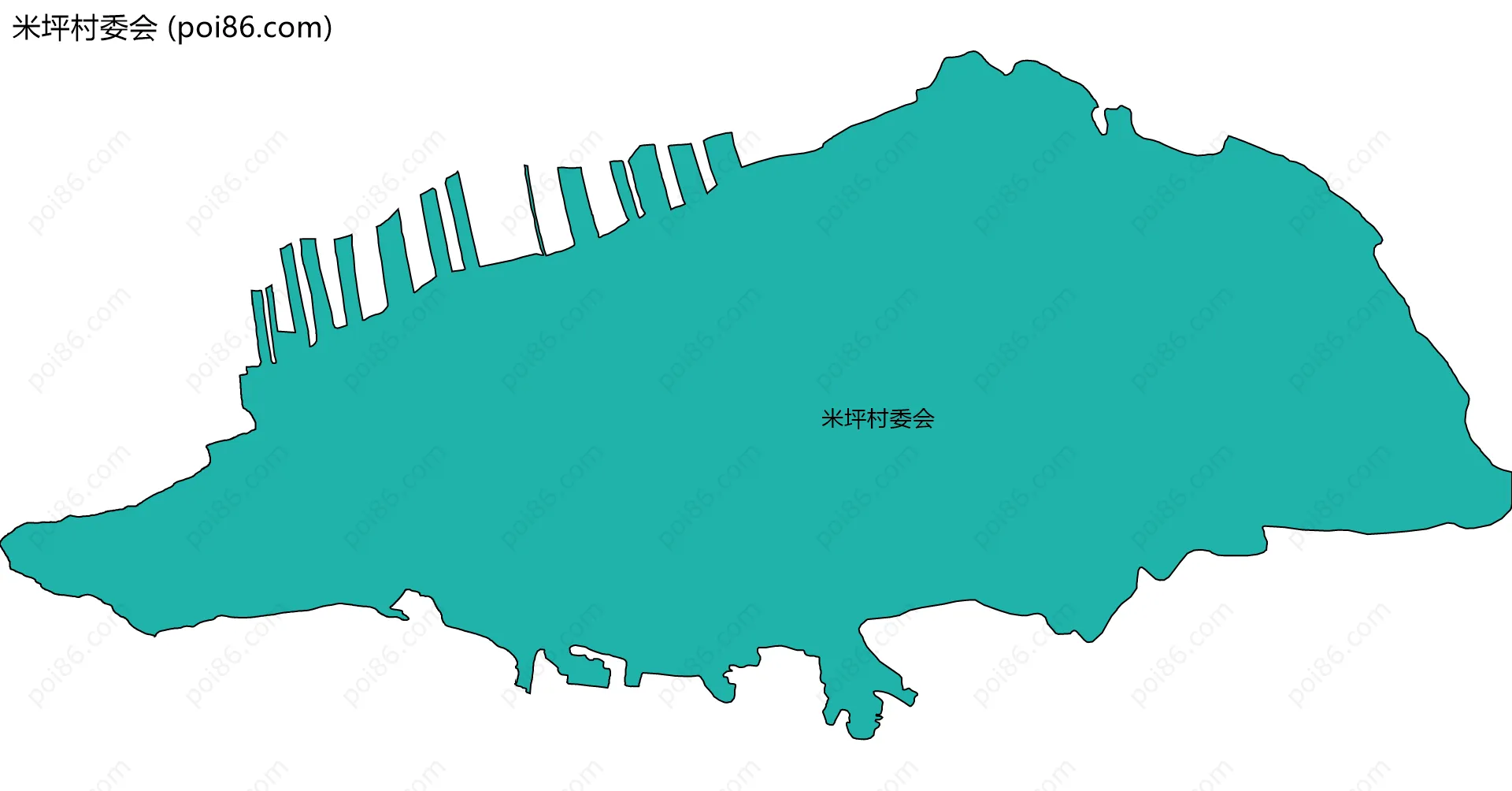 米坪村委会边界地图