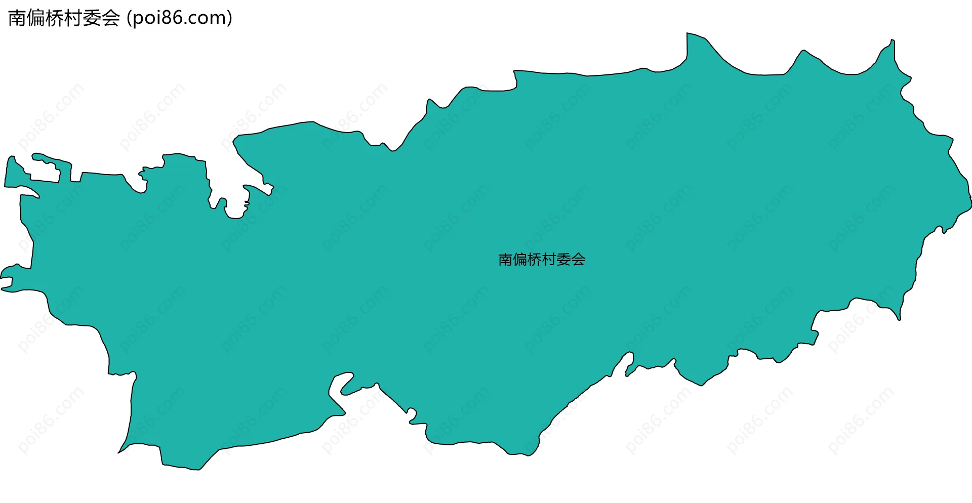 南偏桥村委会边界地图