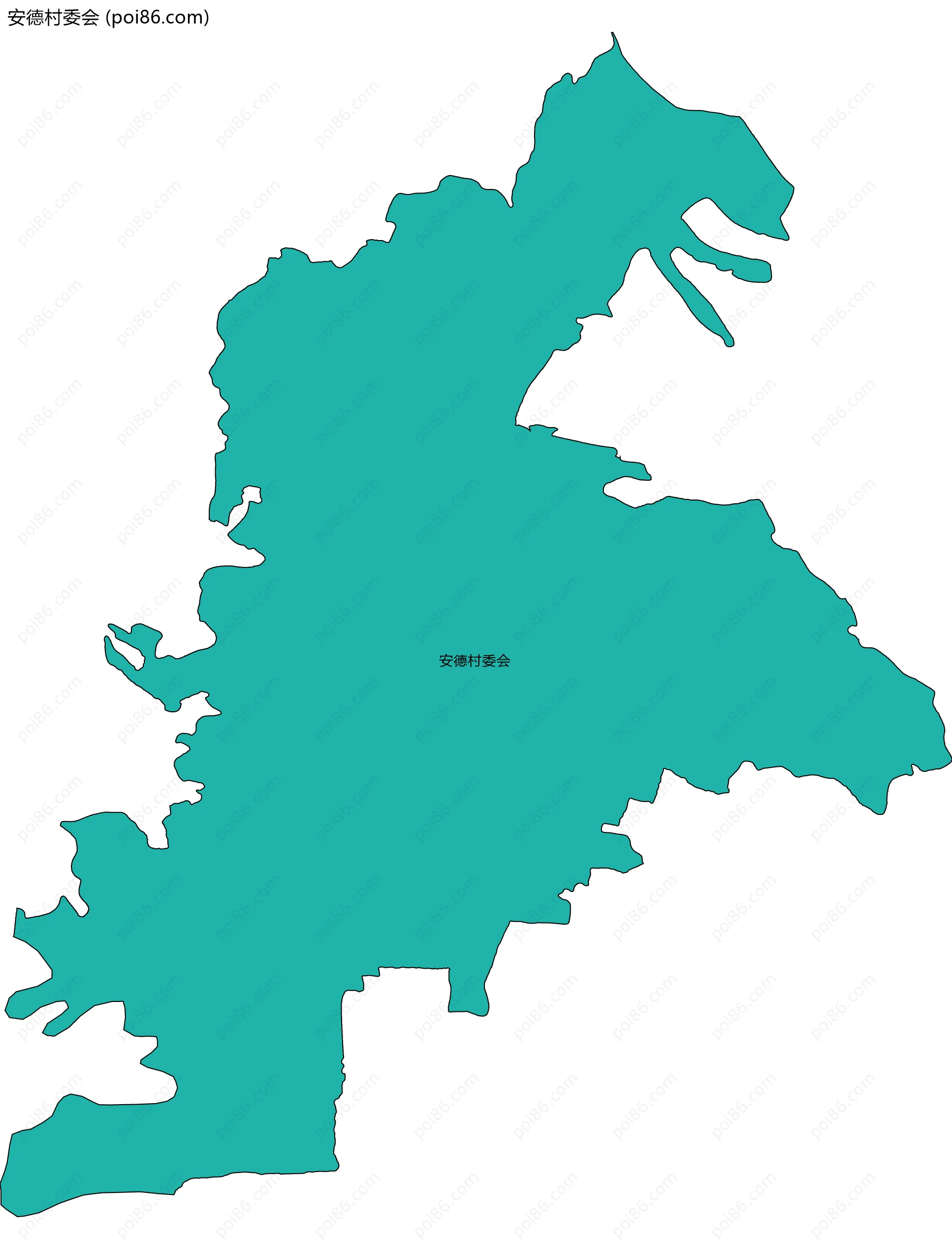 安德村委会边界地图