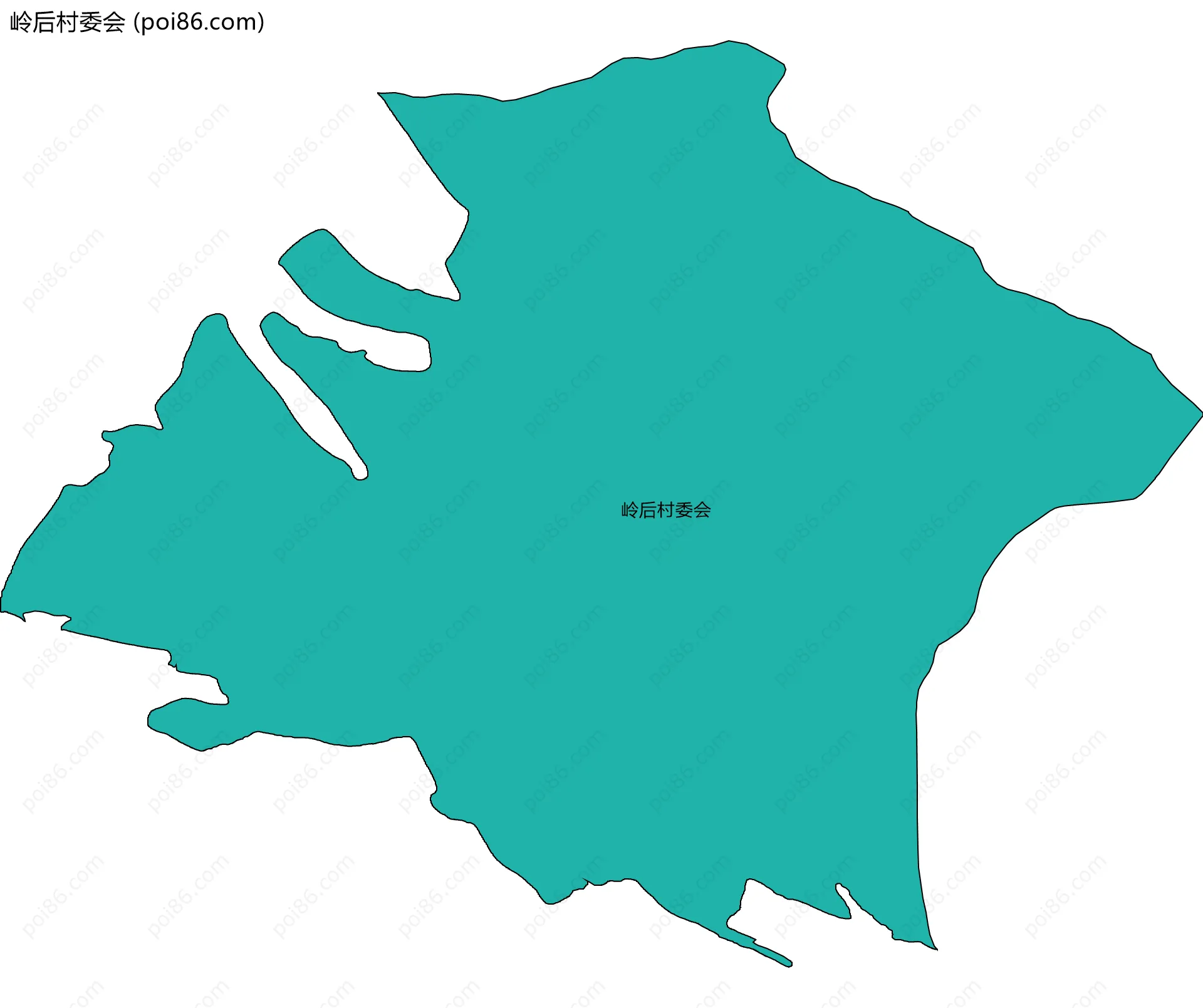 岭后村委会边界地图