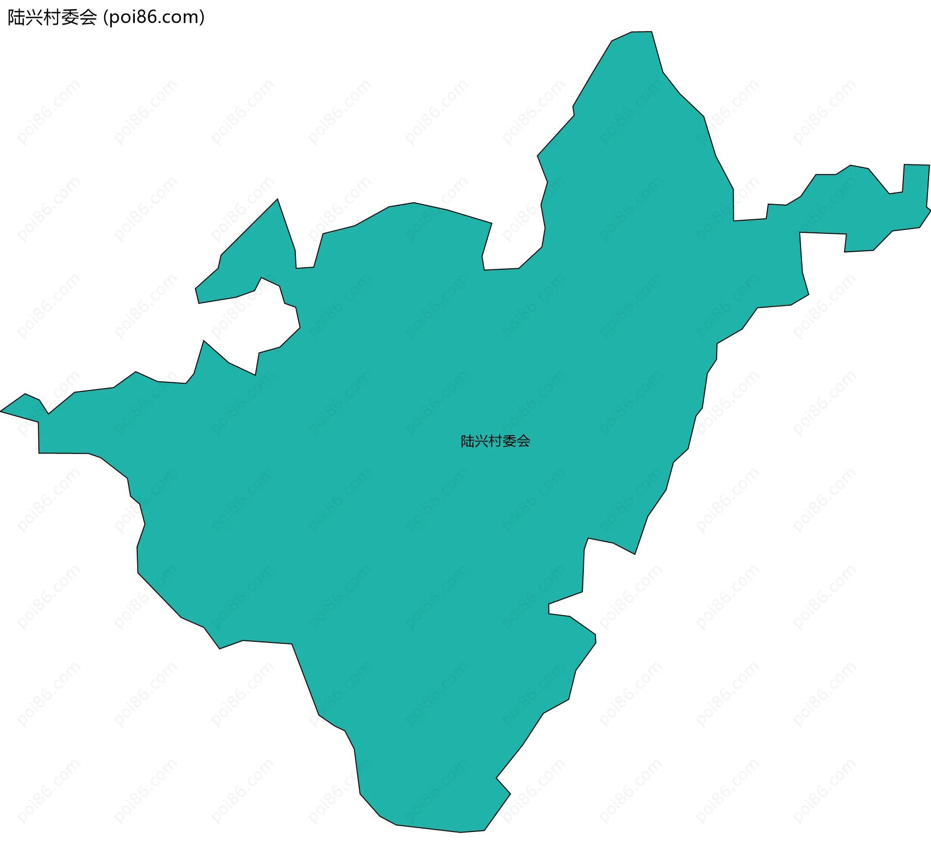 陆兴村委会边界地图