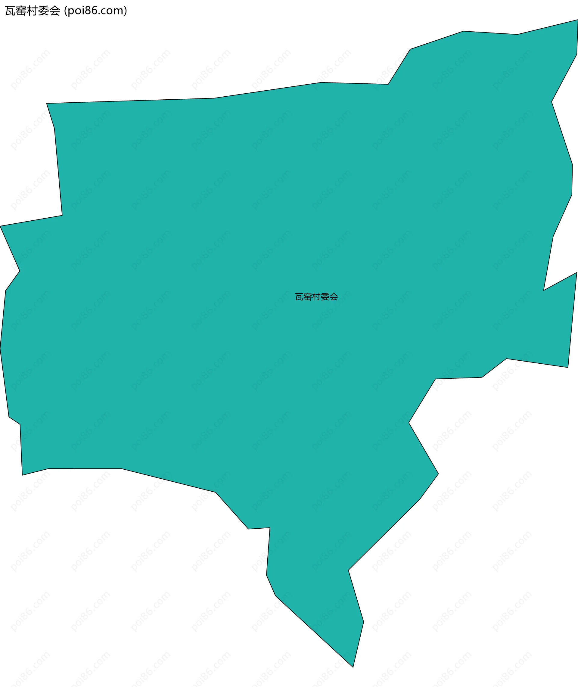 瓦窑村委会边界地图