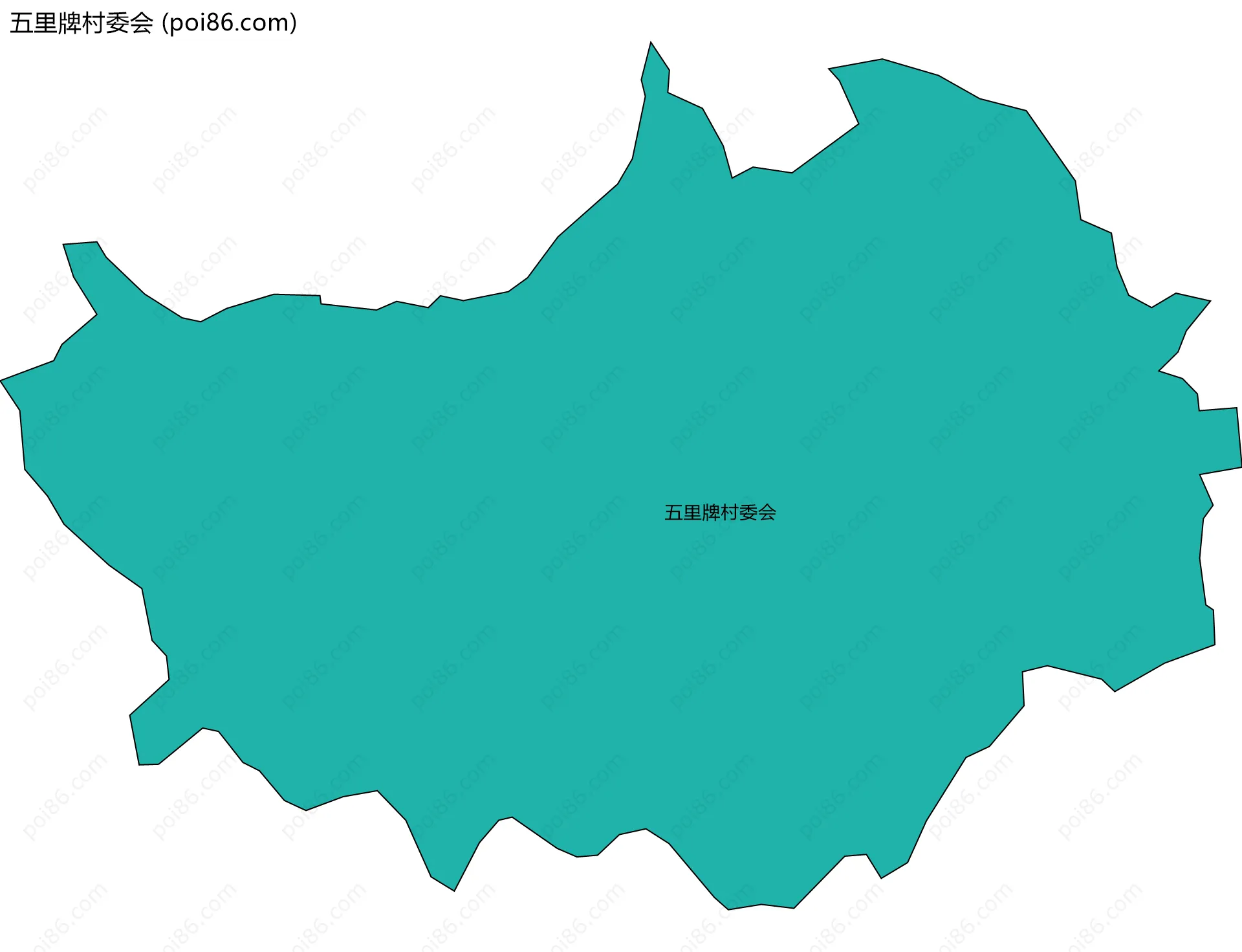五里牌村委会边界地图