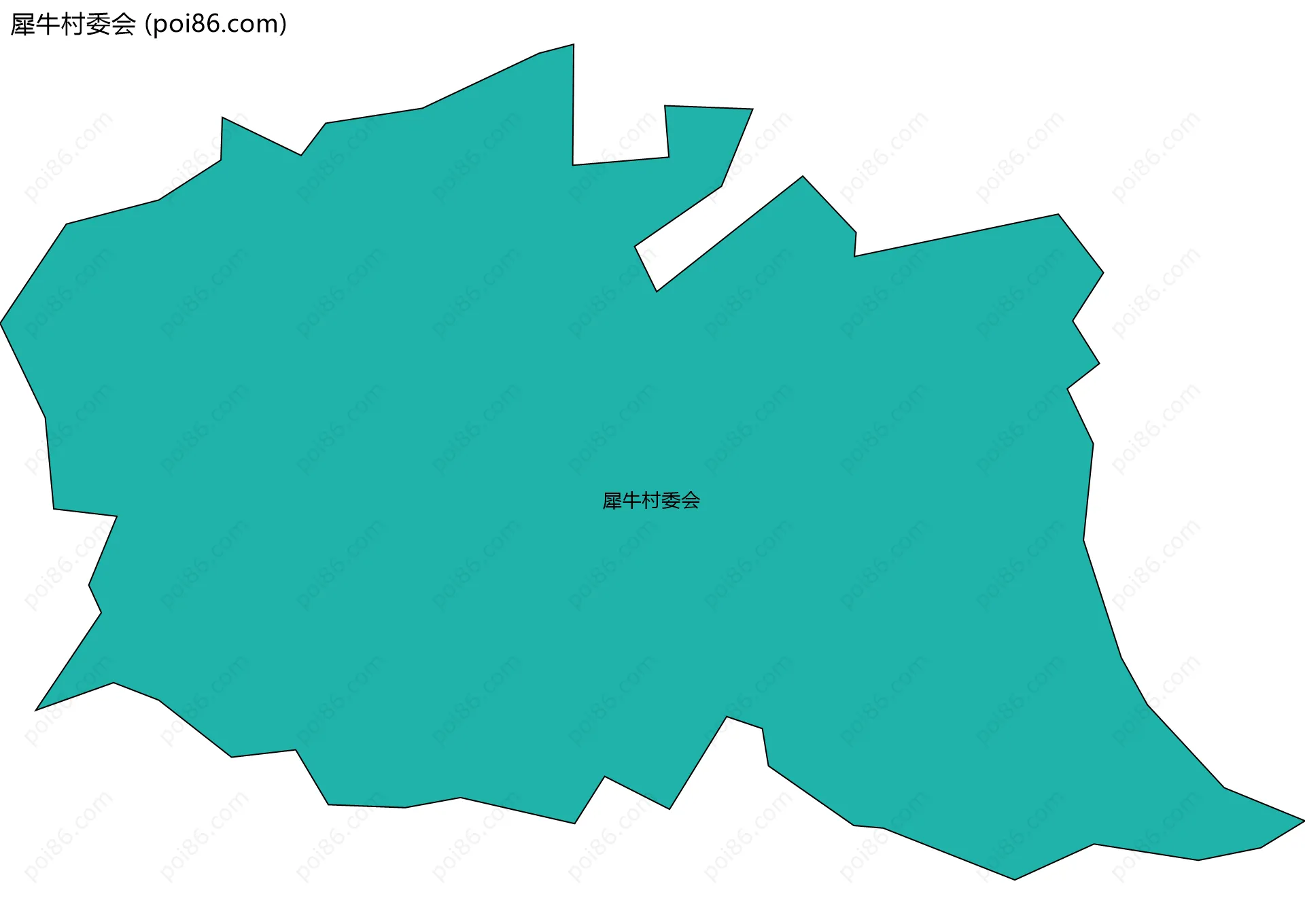 犀牛村委会边界地图