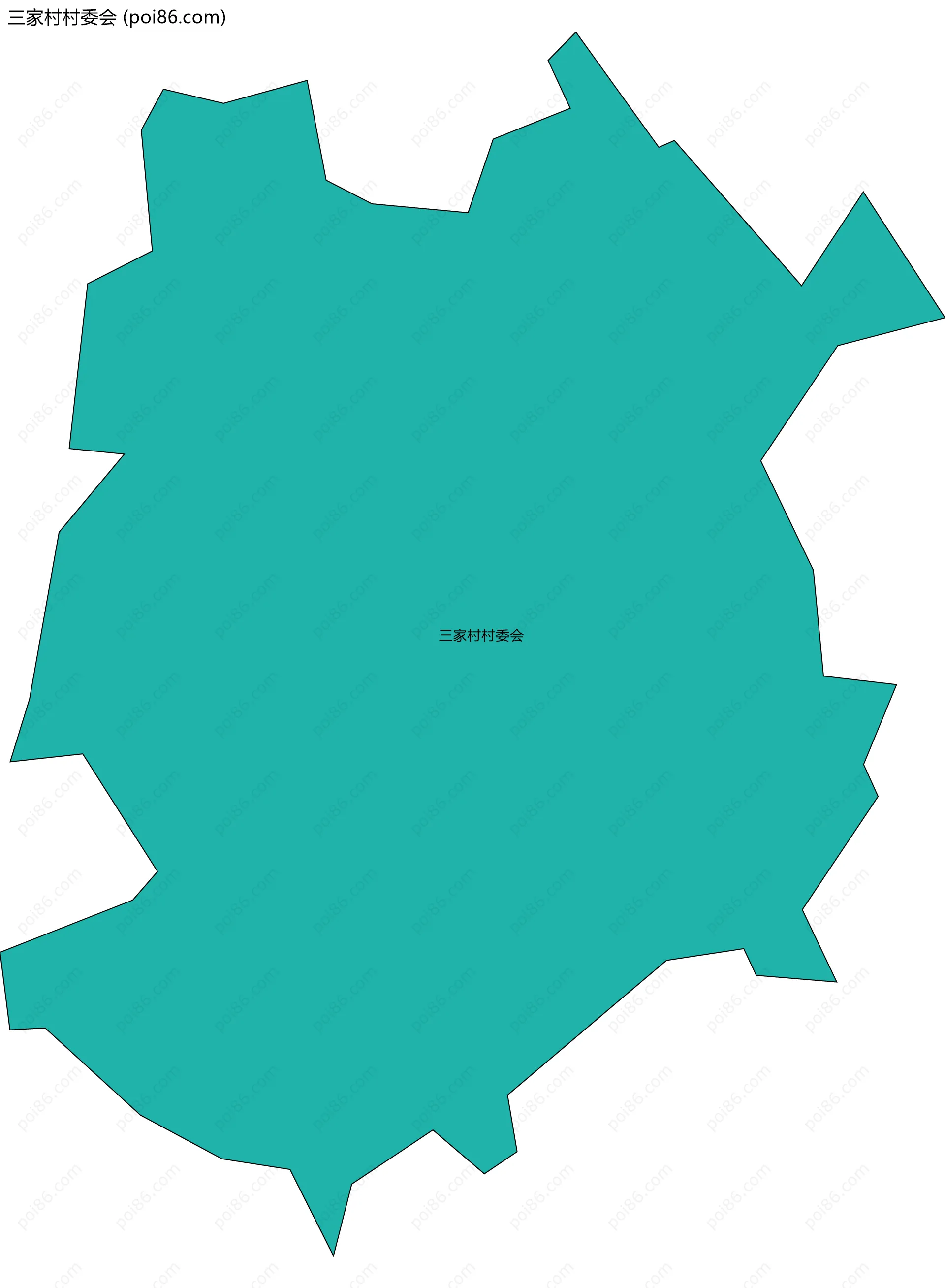 三家村村委会边界地图