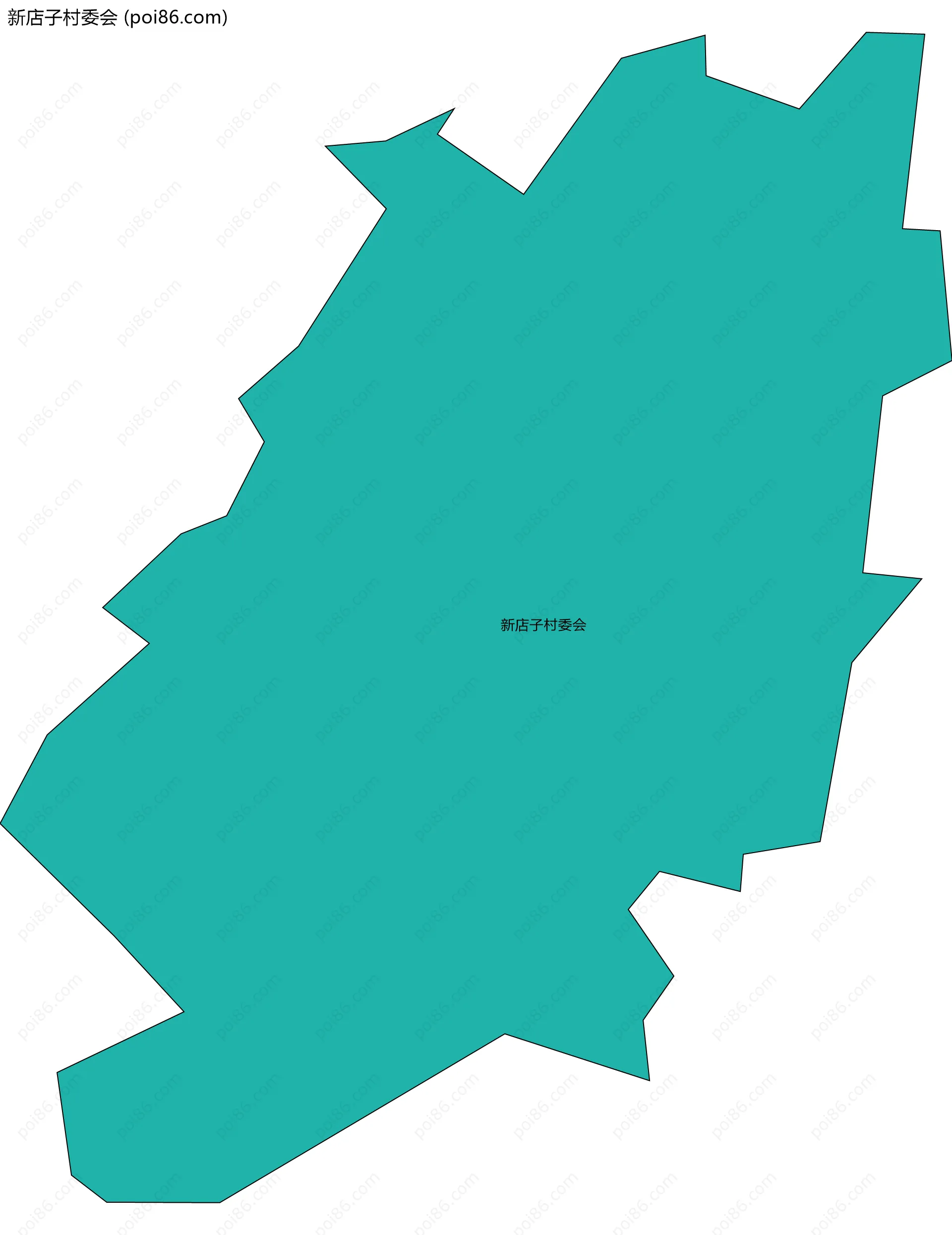 新店子村委会边界地图