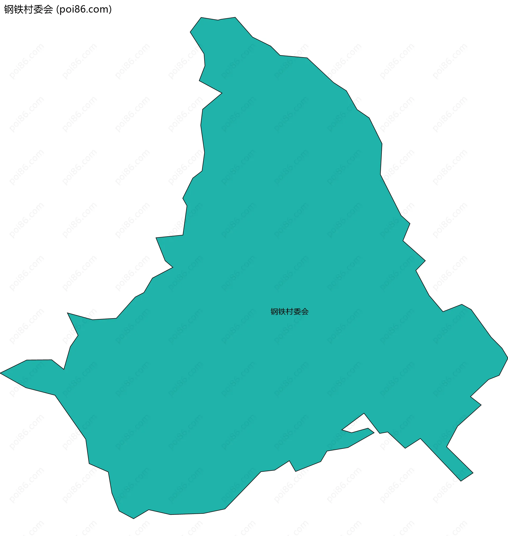 钢铁村委会边界地图