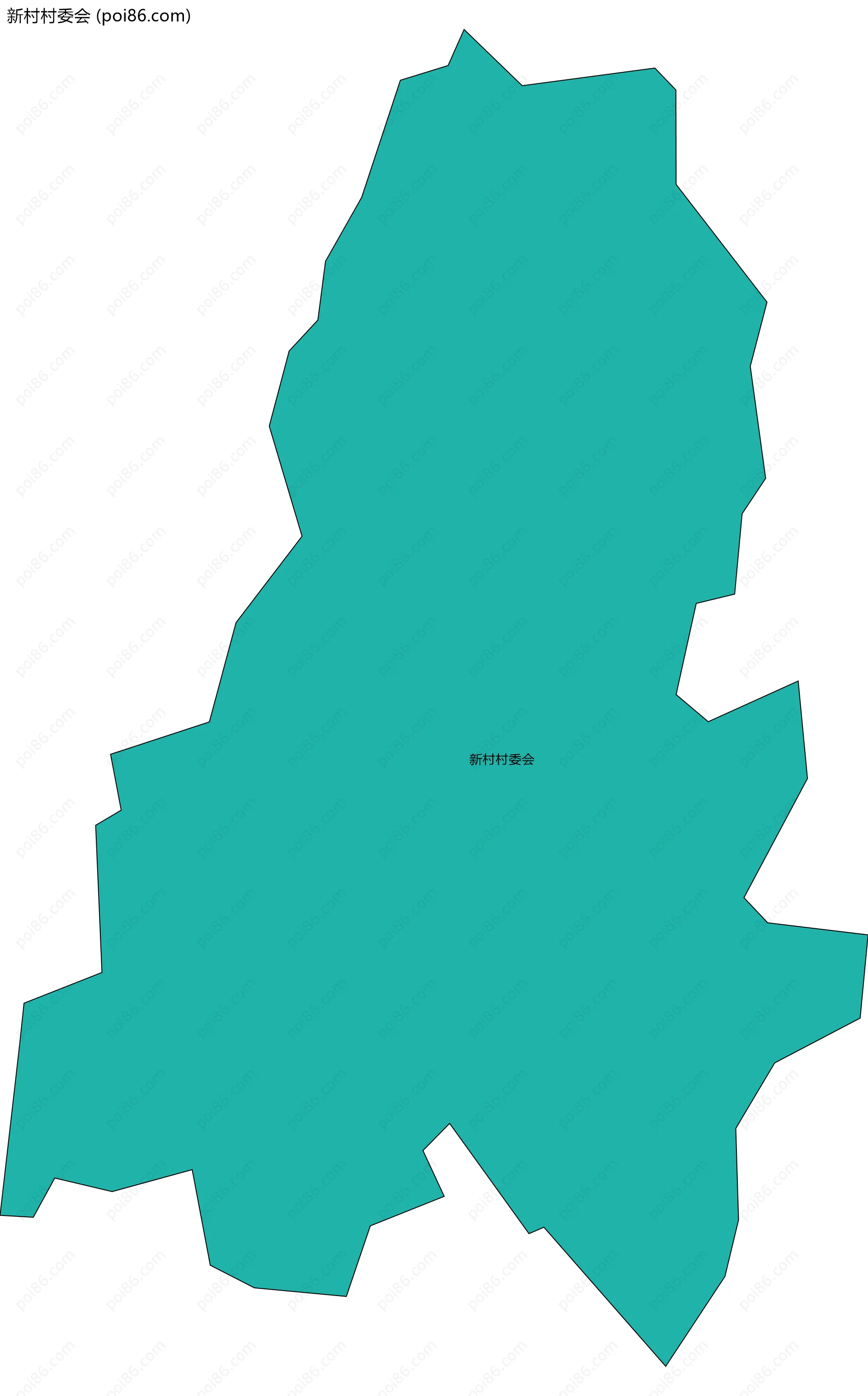 新村村委会边界地图