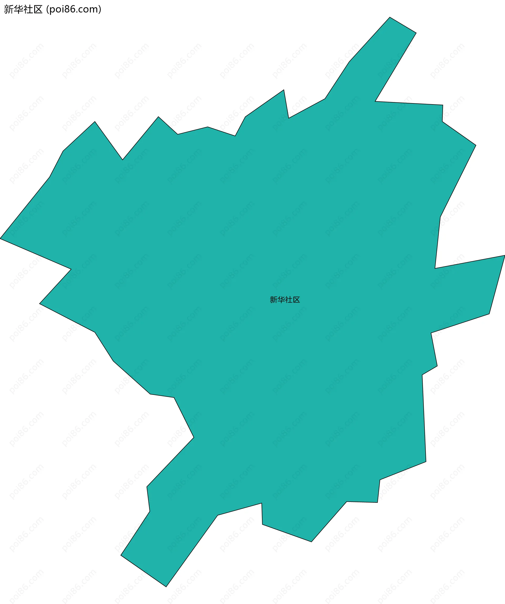 新华社区边界地图