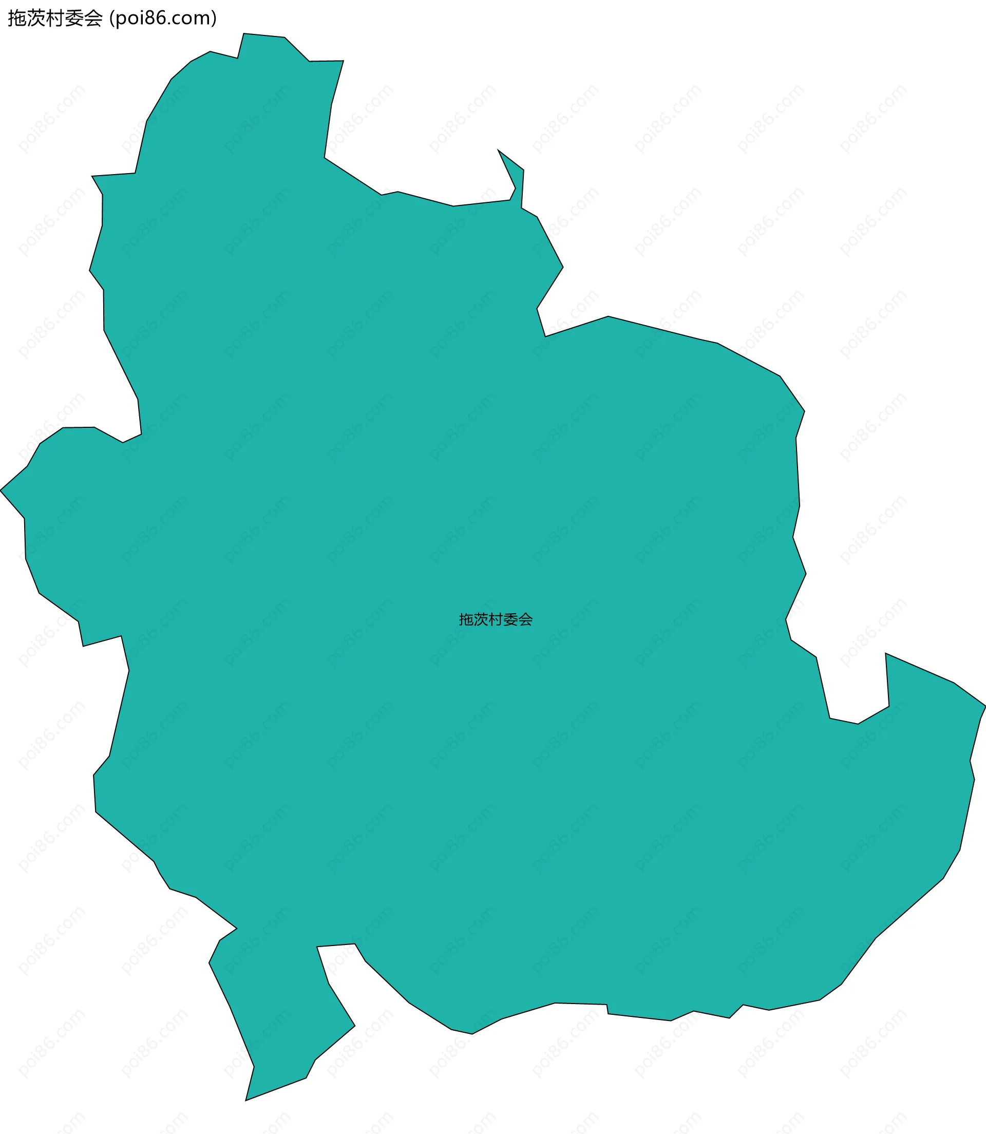 拖茨村委会边界地图