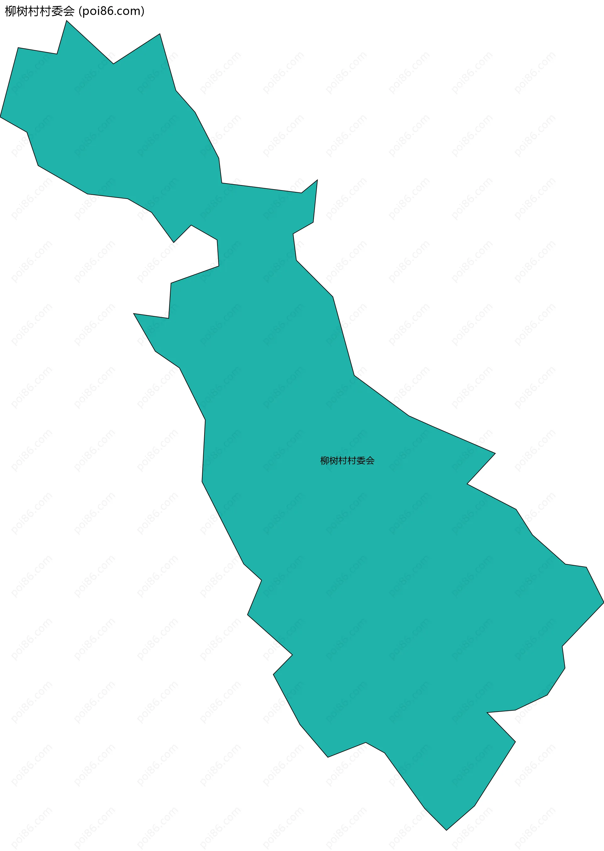 柳树村村委会边界地图