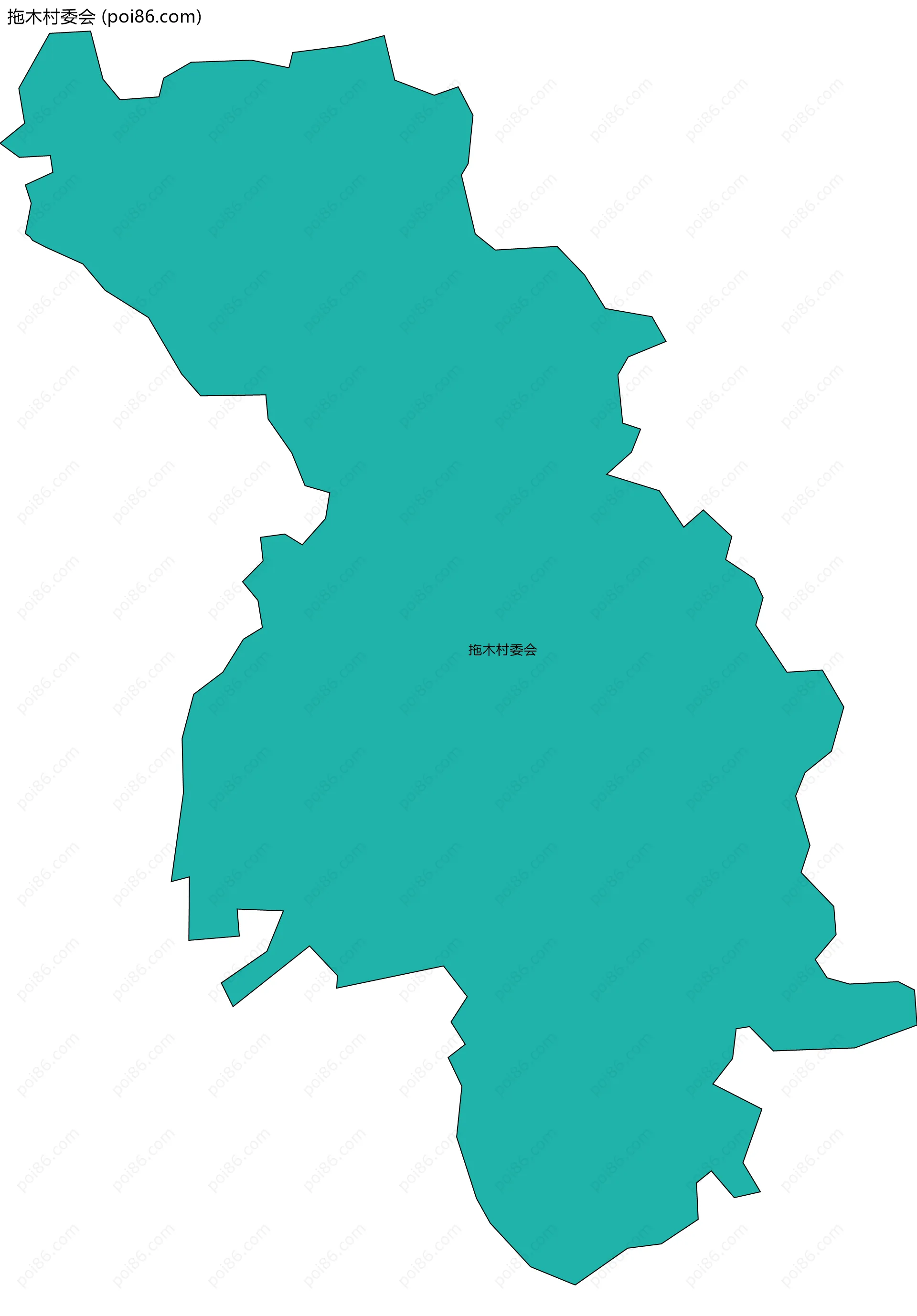 拖木村委会边界地图