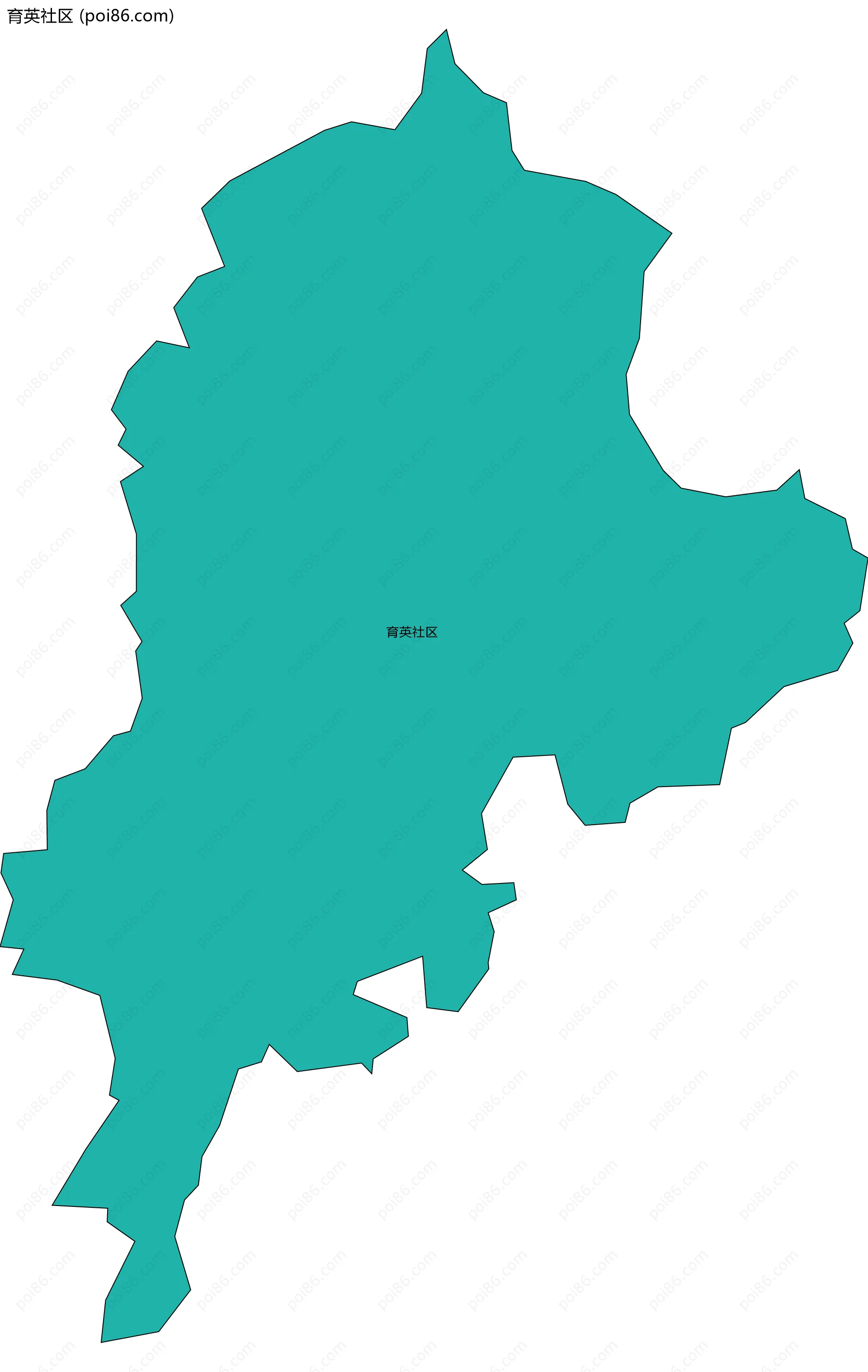 育英社区边界地图